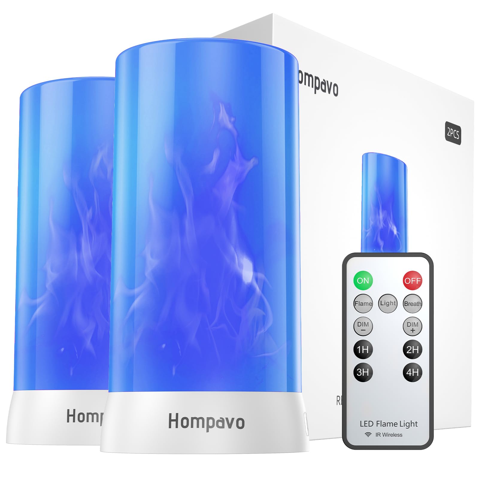 ?Upgraded? Led Flame Lights With Remote & Timer, 4 Mode Rechargeable Battery Operated Flameless Candles, Waterproof Pillar Flick