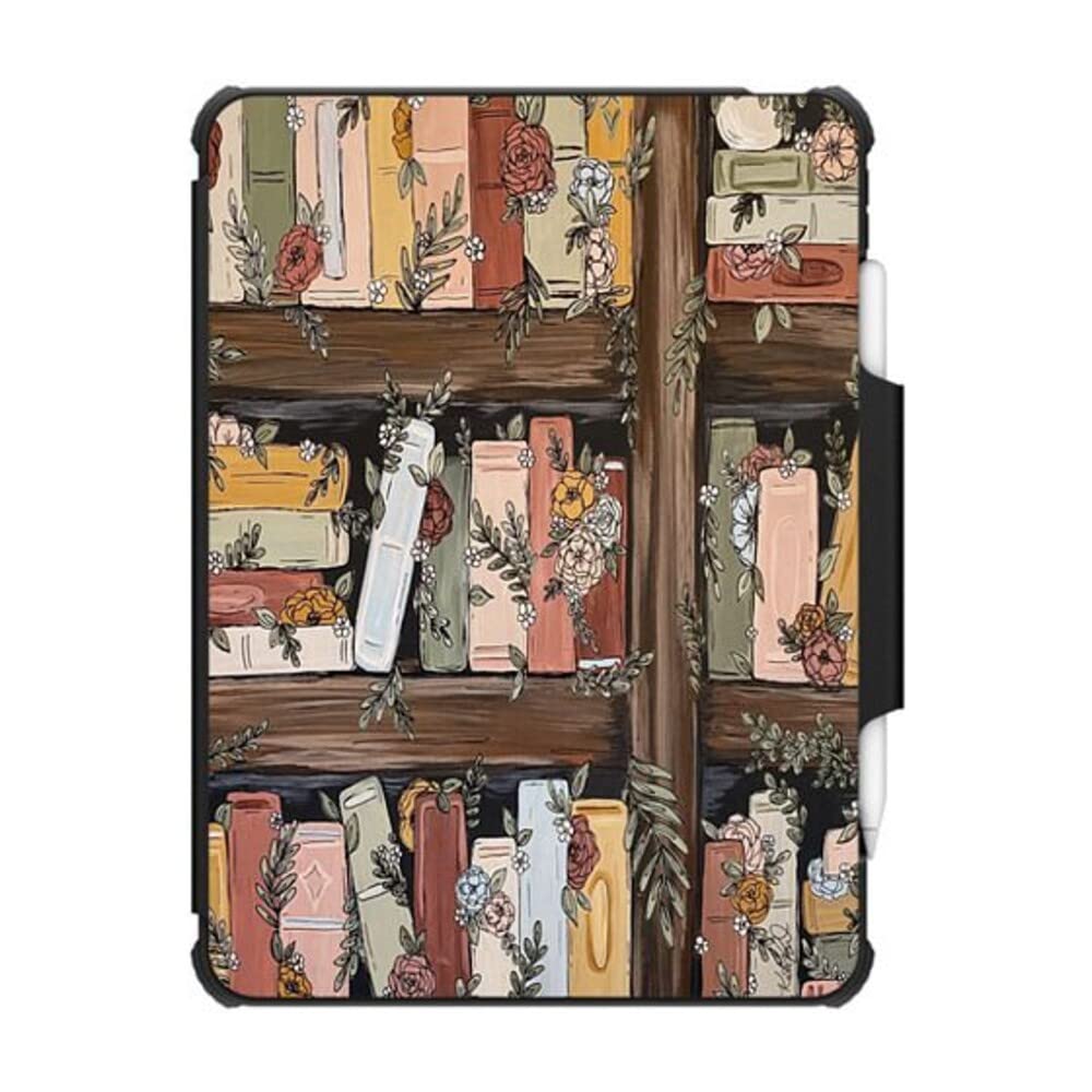Casetify Impact Folio Case For Ipad Pro 12.9'' (3Rd/4Th/5Th/6Th Gen)   Bookshelf Garden By Kt'S Canvases   Clear Black