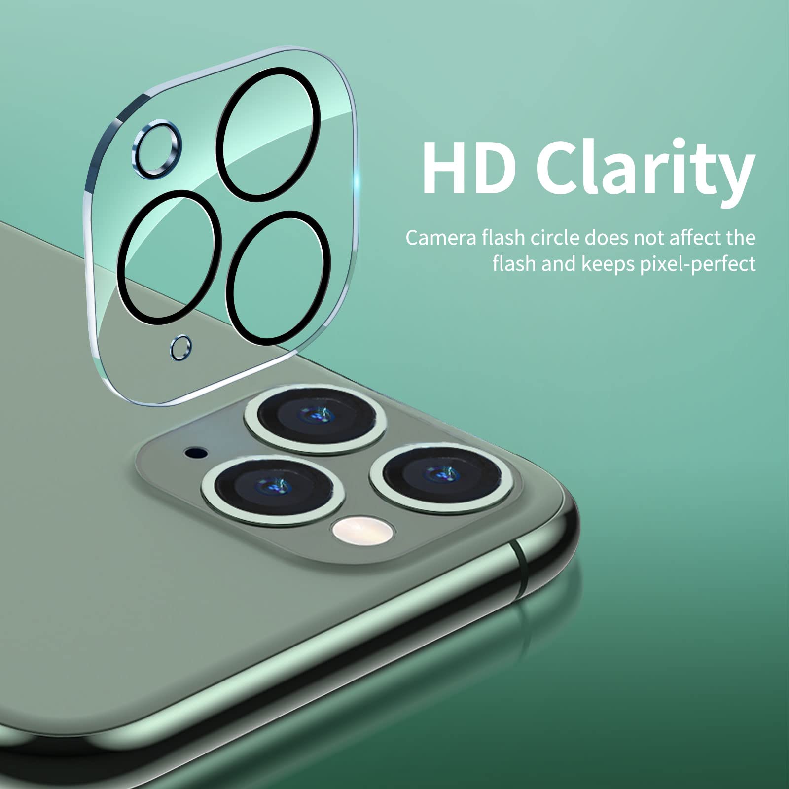 New'C 4 Pack, 2 Pack Screen Protector For Iphone 11 Pro Max + 2 Pack Camera Lens Protector, Sensor Protection,Case Friendly Temp
