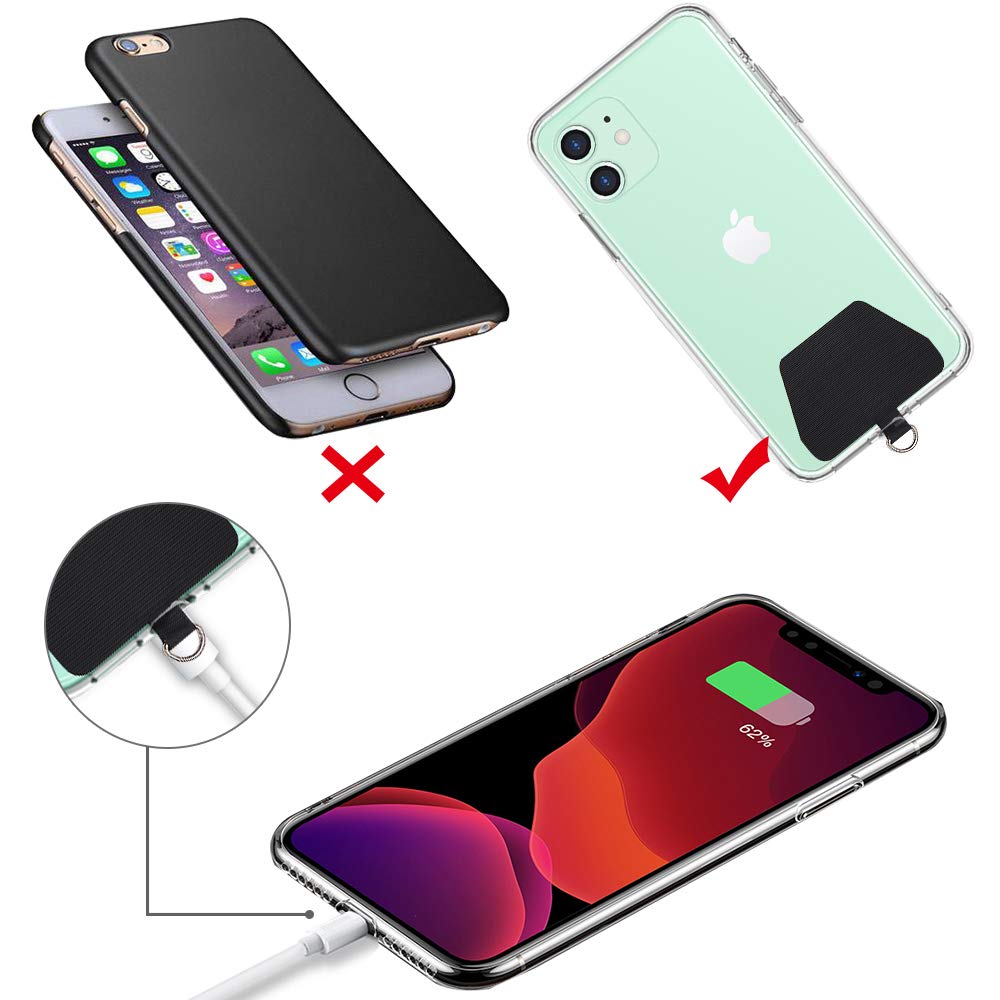 Shanshui Phone Lanyard, Neck Strap And Wrist Tether Key Chain Holder Universal For Phone Case Anchor Fit All Smartphones Black