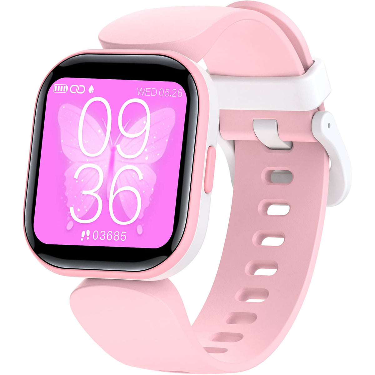 Hoomoon Kids Fitness Activity Tracker Watch, 1.4'' Diy Watch Face Ip68 Waterproof Kids Smart Watch With 19 Sport Modes, Pedomete