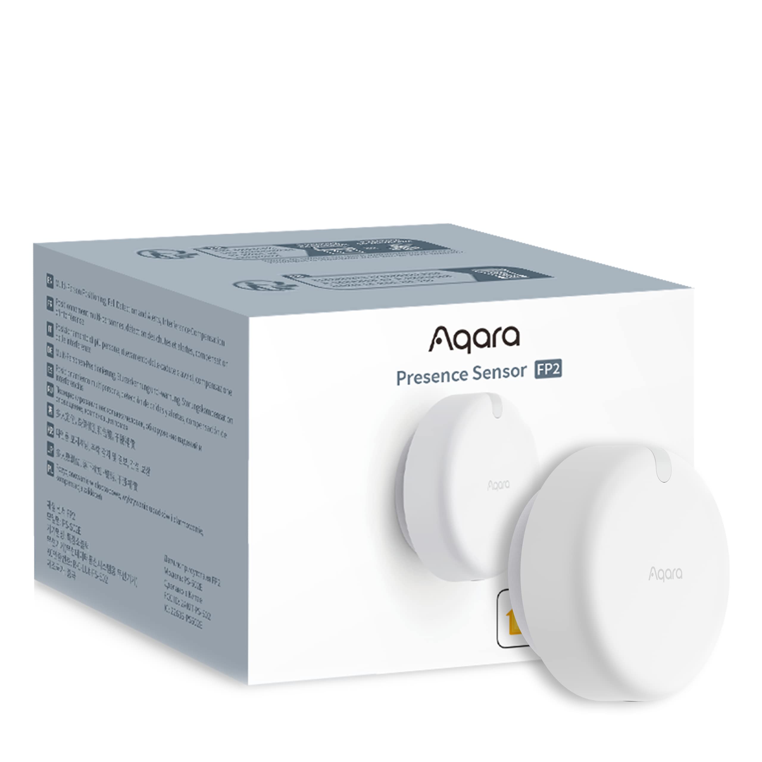 Aqara Presence Sensor FP2, mmWave Radar Wired Smart Motion Sensor, Zone Positioning, Multi-Person & Fall Detection, Supports Hom