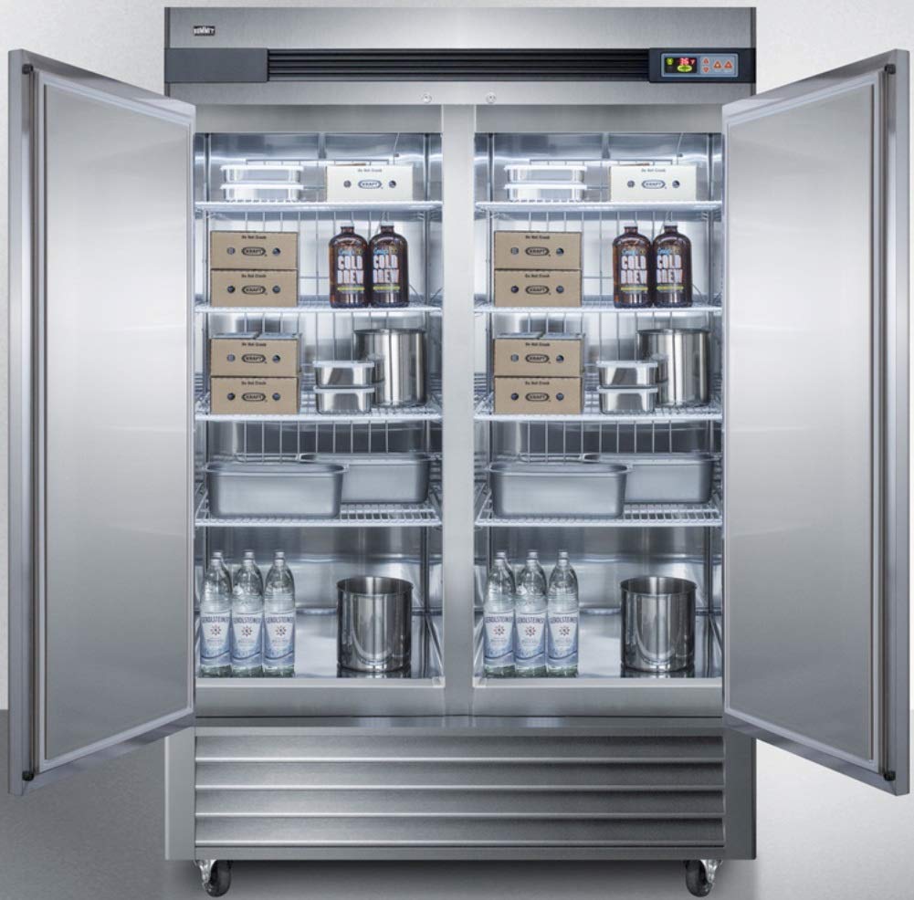 Summit Scrr492 56 Reach-In Refrigerator With 49 Cu. Ft. Capacity Self-Closing Doors Temperature Alarm And Automatic Defrost In S