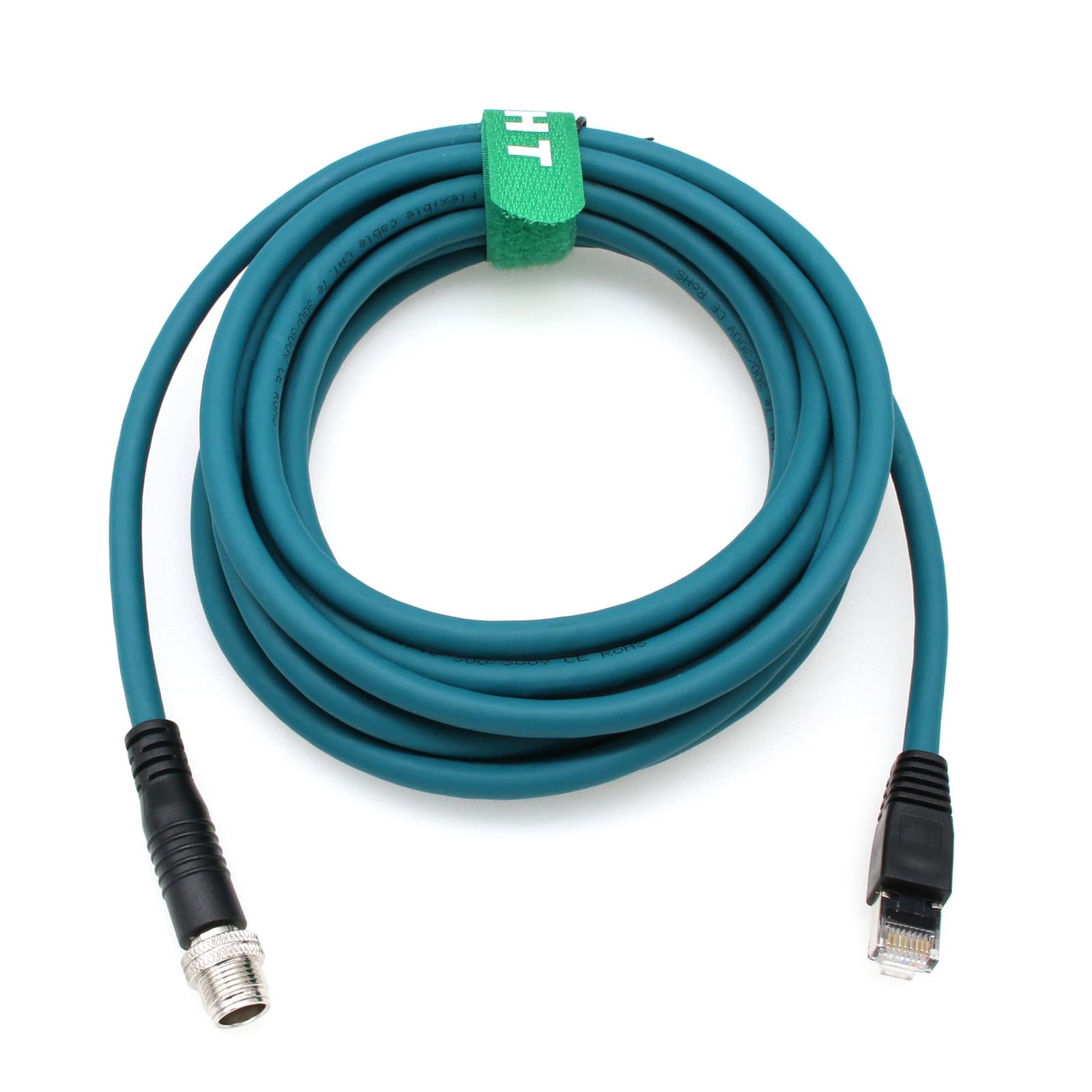 Hangton M12 Ethernet 8 Pin X Code Male To Rj45 Cat 7E Gigabit Cable For Baumer Cognex Is 2800 3800 8000 260 470 Reader Camera Se
