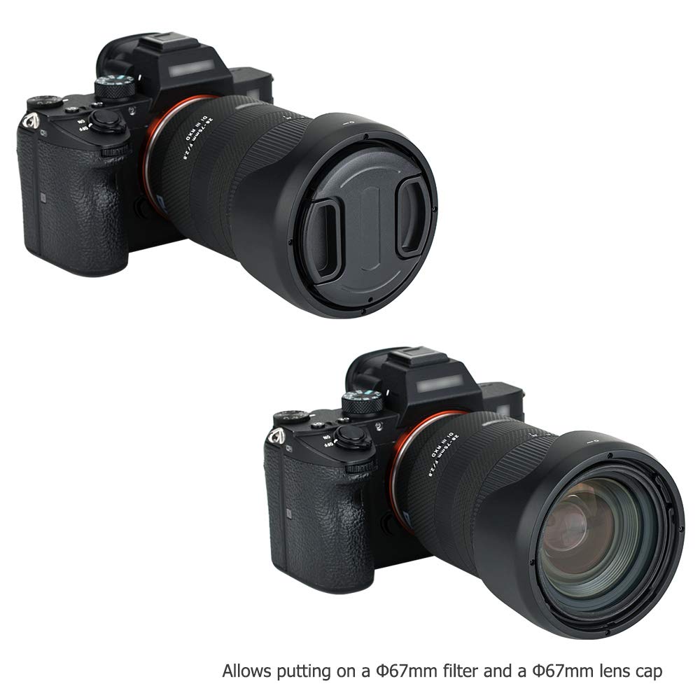 Jjc Reversible Lens Hood Shade For Tamron 28 75Mm F/2.8 Di Iii Rxd Lens (A036) And 17 70Mm F/2.8 Di Iii A Vc Rxd Lens (B070), Co