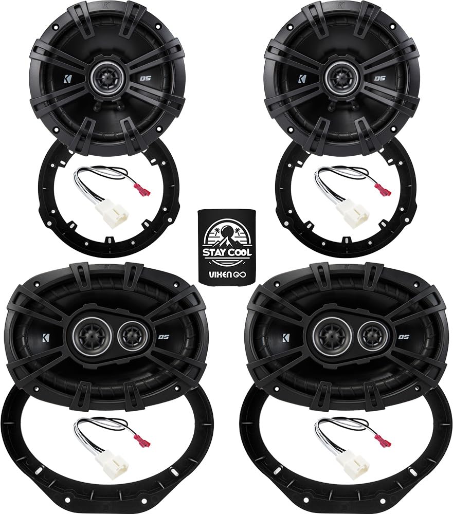 KICKER Front and Rear Door 6.75 & 6x9 Speaker for Ford Explorer 2020-2024 Upgrade Kit - 2 Pairs of DS Series 6 3/4 and 6x9 Inch