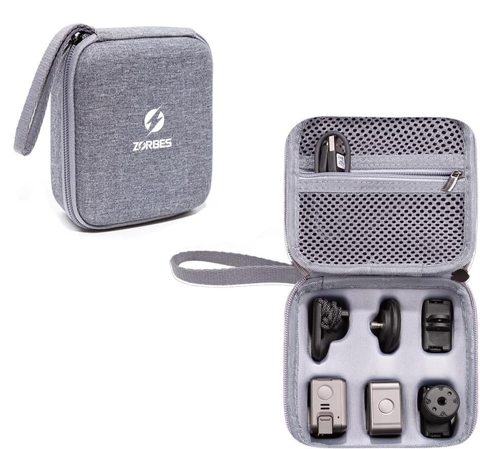 Zorbes Portable Handheld Carrying Bag For Dji Action 2, Shockproof Storage Pouch With Hand Strap, Lightweight Travel Protective