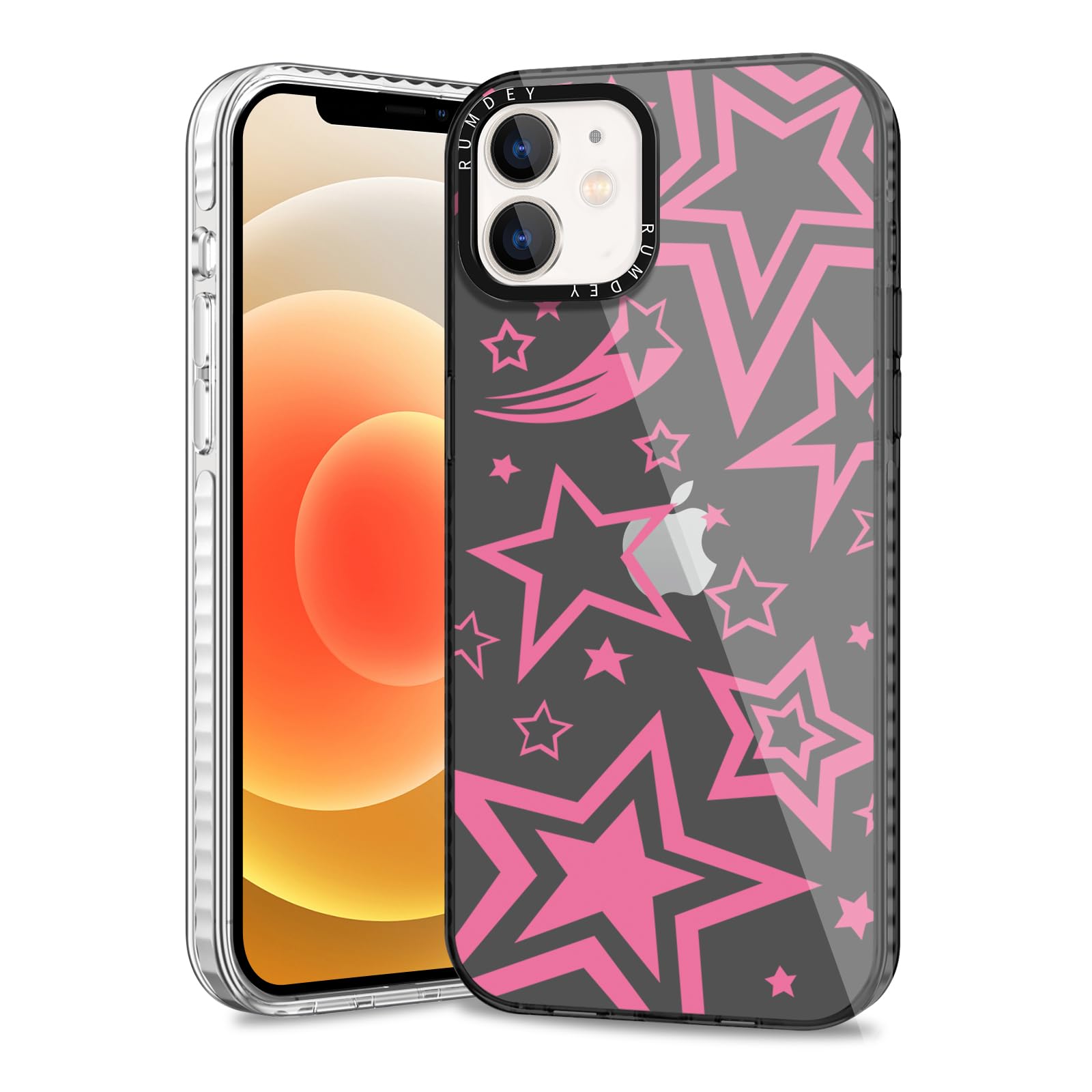 Rumdey 2 Pack Cute Stars Phone Case For Iphone 11, Soft Slim Fashion Protective Phone Cover For Women Girly, Shockproof Tpu Bump