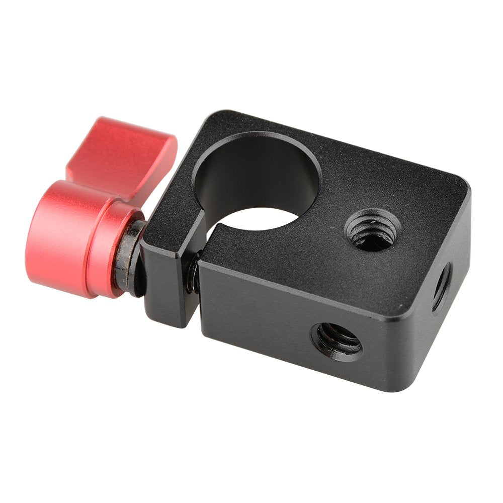 Camvate 15Mm Rod Clamp With 1/4 Threaded Hole For Camera Diy Accessories(Red) - 0864