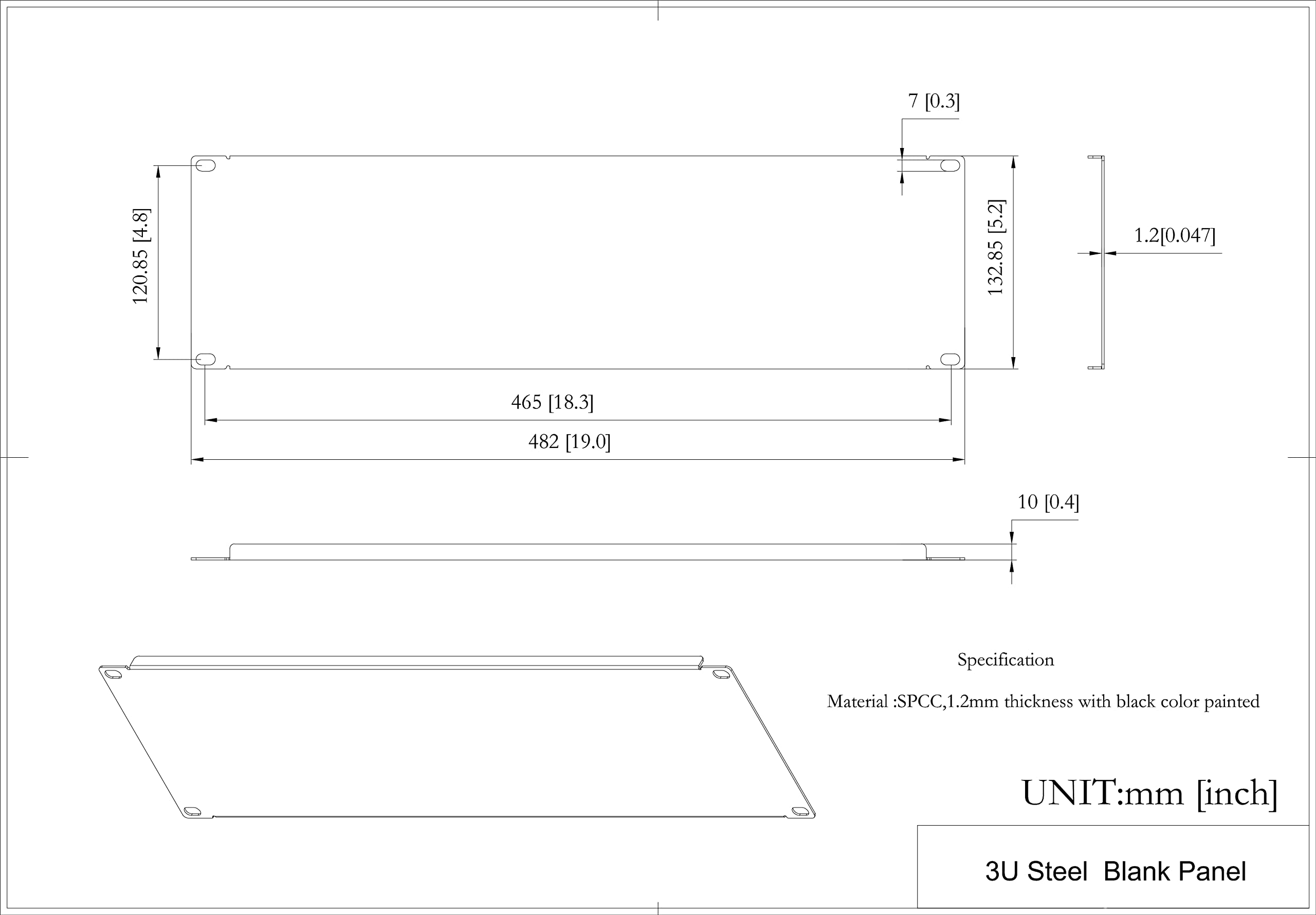 Qiaoyoubang 2 Pack Of 3U Metal Solid Blank Panel   Server Rack Filler Panel For 19In Server Rack Cabinet Or Enclosure, Black