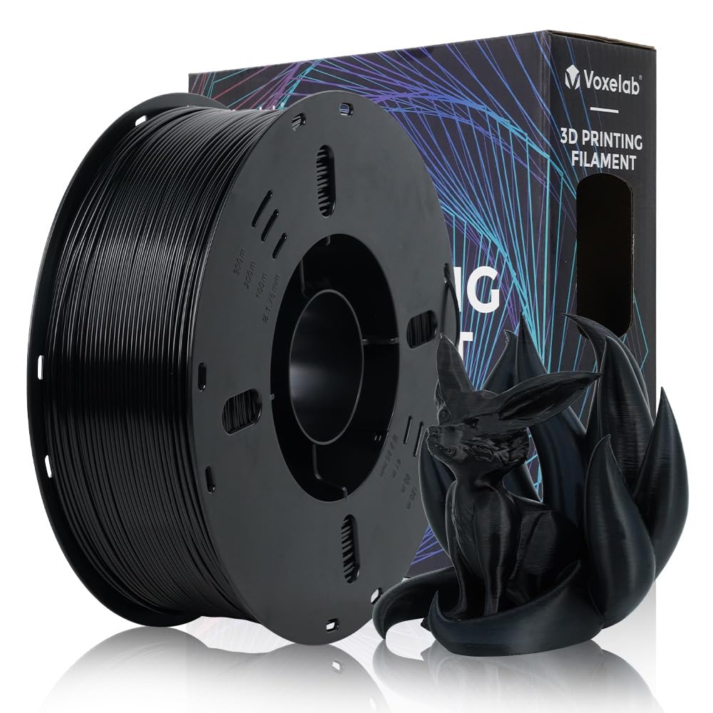 Voxelab Asa Black Filament 1.75Mm, Uv/Rain/Heat Resistant Tough 3D Printer Filament, Great For Printing Outdoor Functional Mecha