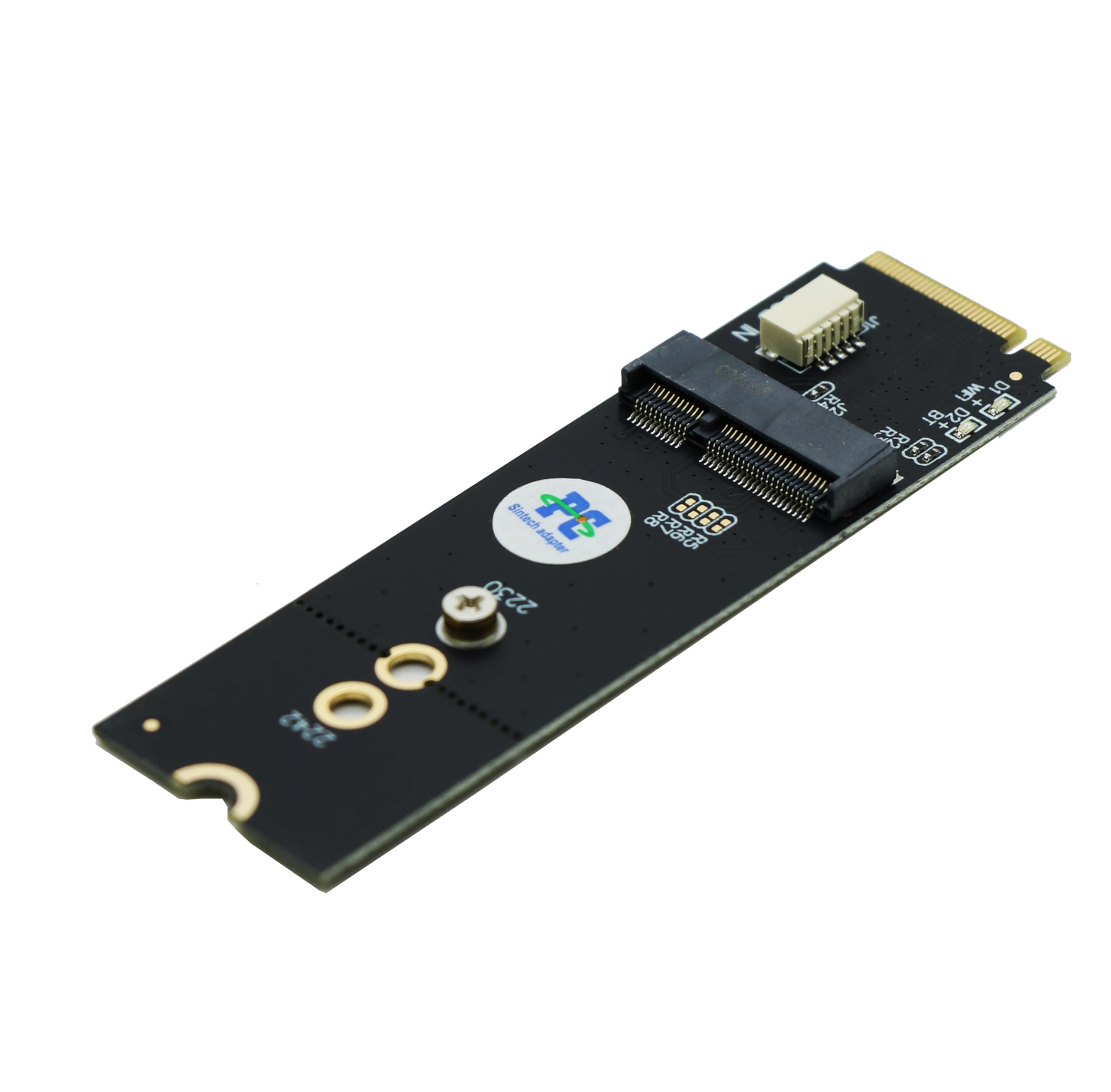 Sintech M.2 M-Key M.2 A/E Key,NGFF Key-E Card to M.2 Key M Adapter Card Compatible with Intel 7260,8260,9260