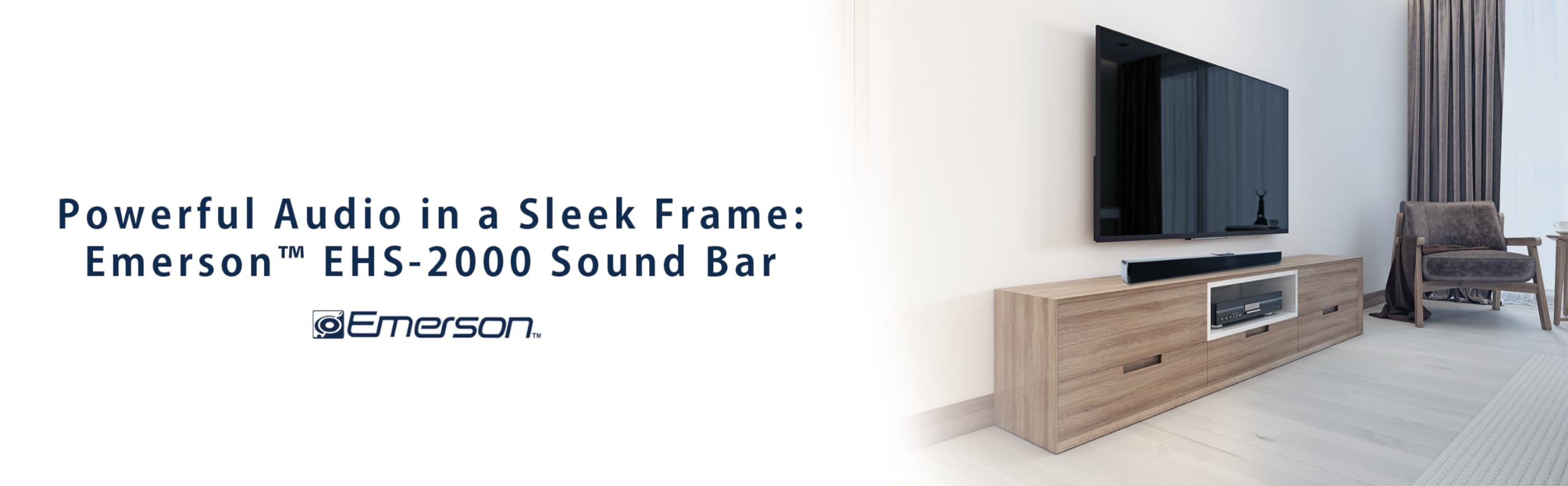 Emerson Ehs 2000 Bluetooth 2.0 Channel 32 In. Sound Bar With Remote, Black