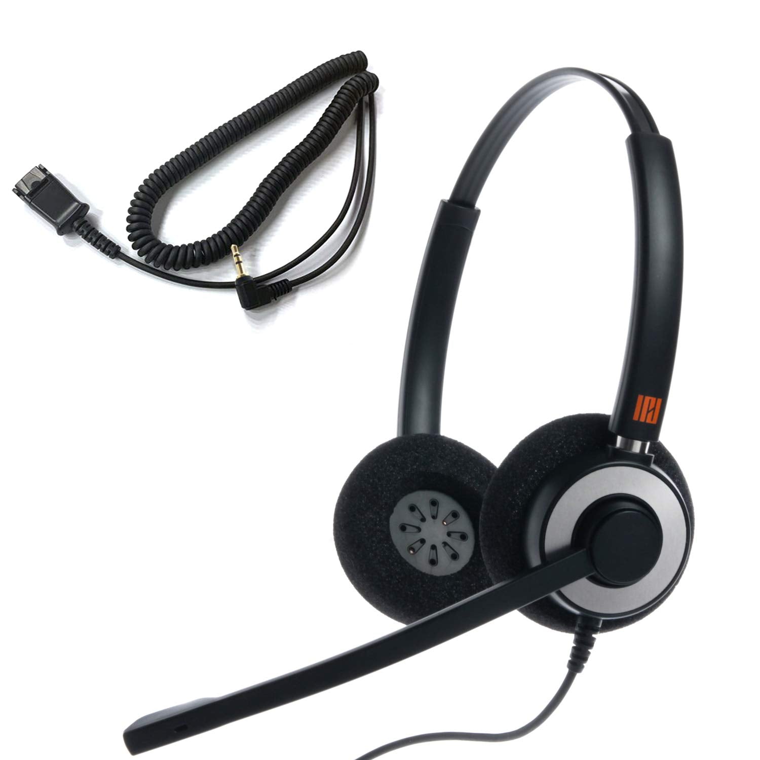 Ipd Iph 165 Phone Headset With Noise Cancelling Microphone And 2.5Mm Jack For Office And Call Center  Compatible With Ciso Spa,P