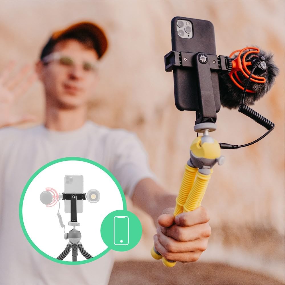 Joby Podzilla Medium Kit, Flexible Tripod With Griptight 360 Phone Mount, Phone Tripod From The Creators Of Gorillapod, Compatib