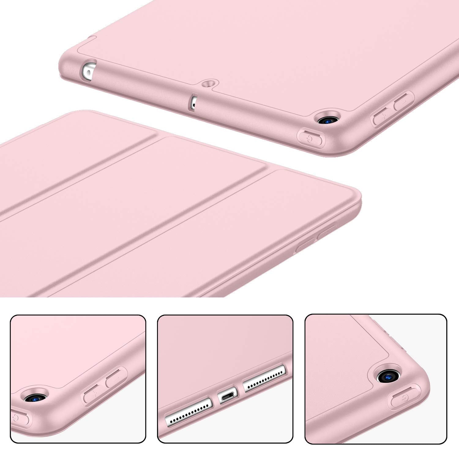 Imieet Ipad 9.7 Case (2018/2017 Model, 6Th/5Th Generation), Smart Cover With Pencil Holder And Soft Baby Skin Silicone Back And