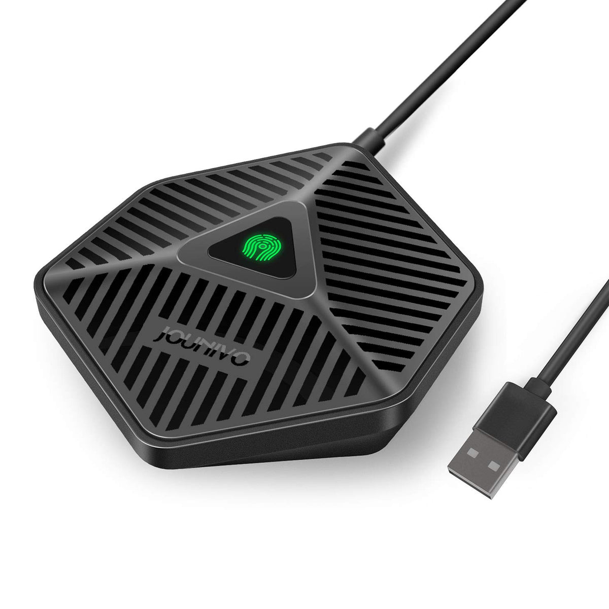 Jounivo Conference Usb Microphone, 360 Omnidirectional Computer Mic With Mute Button For Video Conference, Recording, Skype, Onl