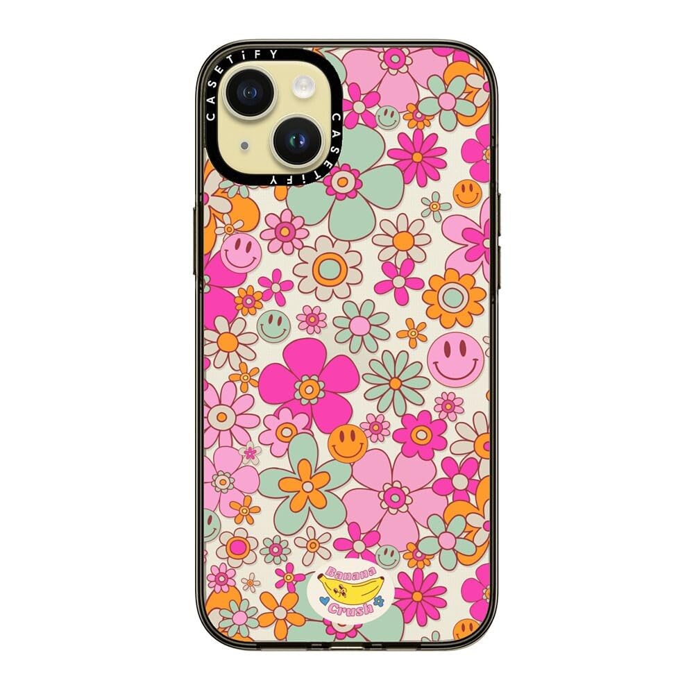 Casetify Compact Case For Iphone 15 Plus [2X Military Grade Drop Tested / 4Ft Drop Protection]   Groovy Pattern Clear   Clear Bl