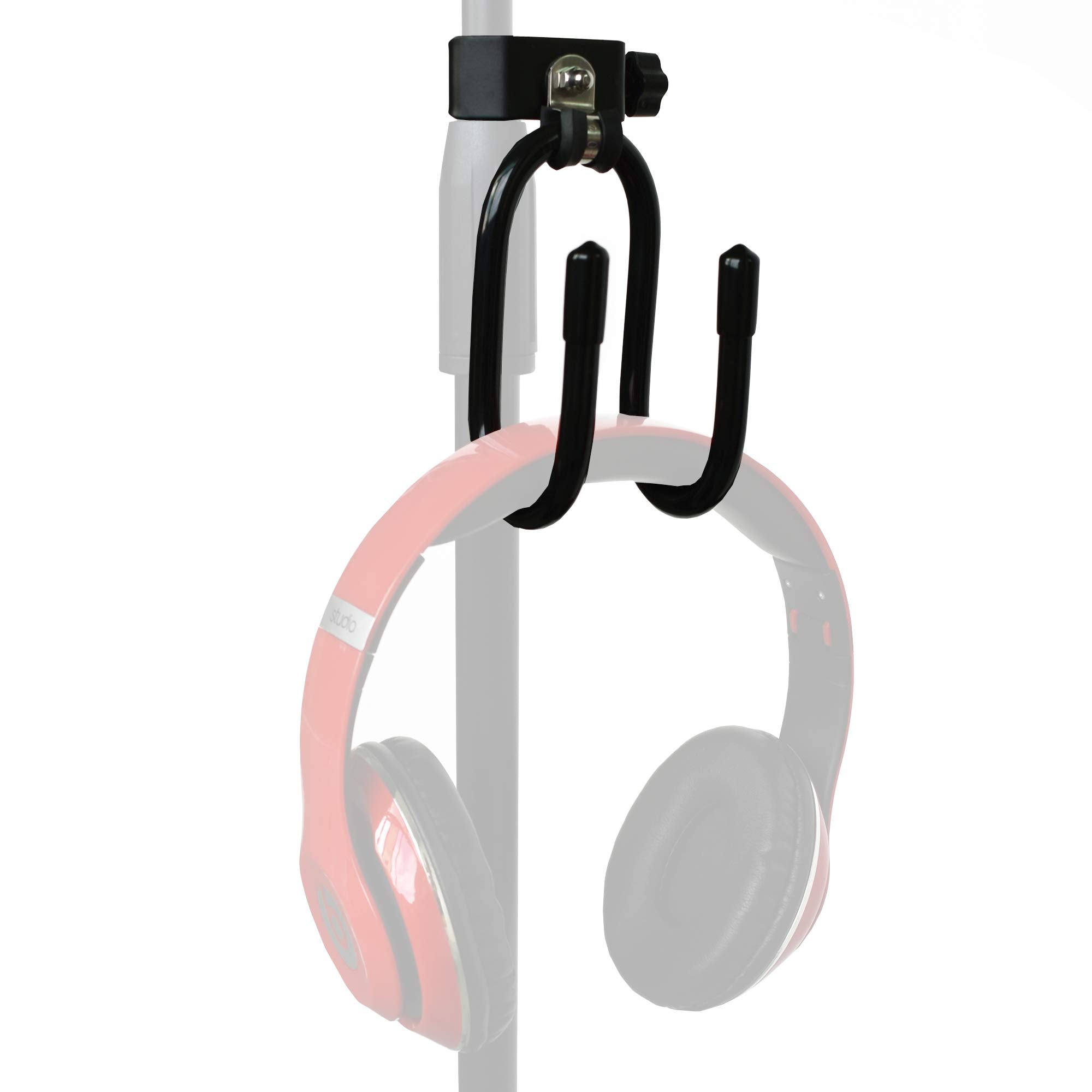 Yyst Microphone Stand Clamp-On Studio Headphone Hanger Holder Hook Rack For Headphone  Cords  Tambourines  Etc- No Instrument (1) -Like New