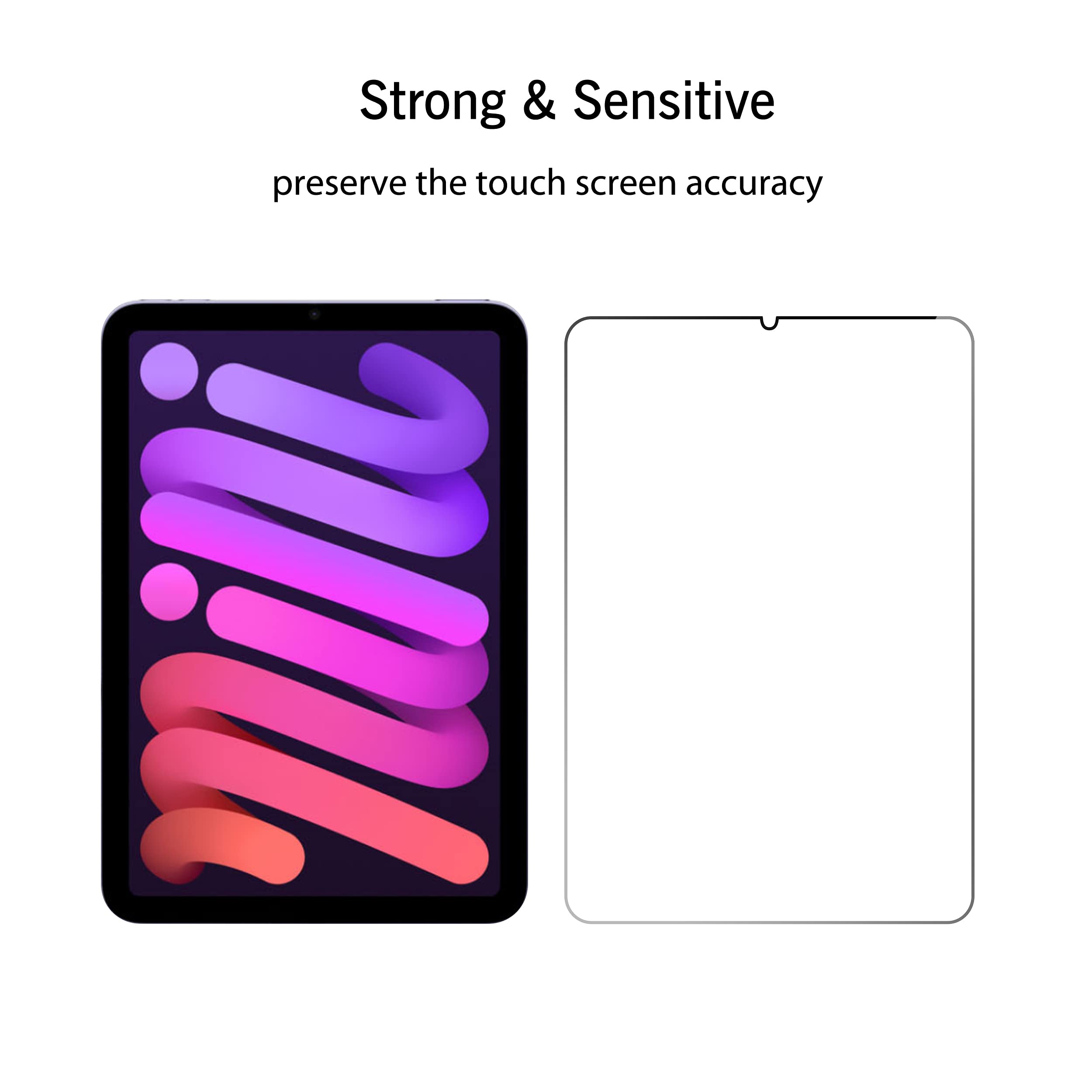 Ailun Screen Protector For Ipad Mini 6[8.3 Inch] [2021 Release] Tempered Glass 2.5D Edge Ultra Clear Transparency, Anti-Scratche