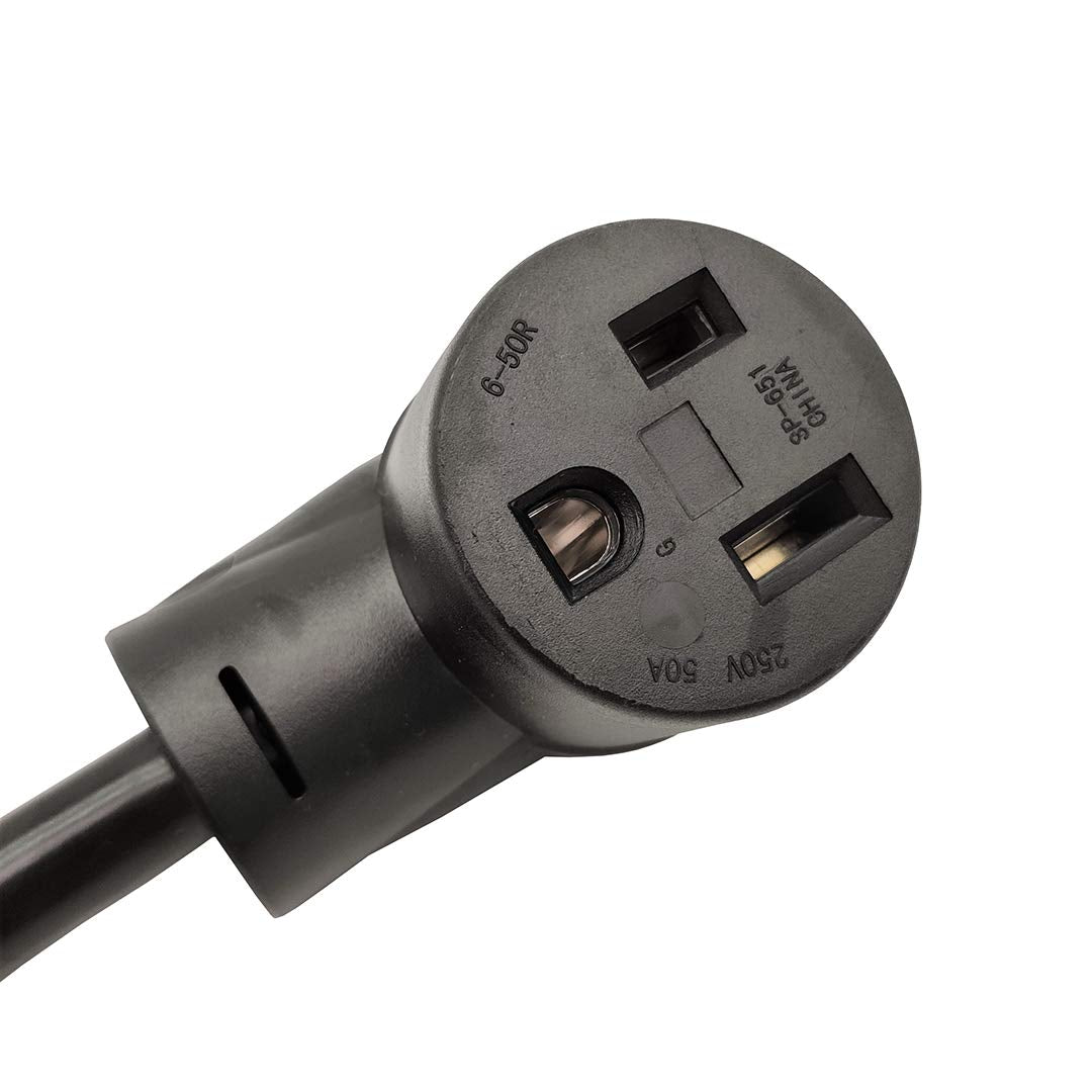 Parkworld 885392 Welding Adapter Cord L6 30 Plug 3 Prong 30A Locking Male To 6 50 Receptacle 50 Amp Female (8 Ft)