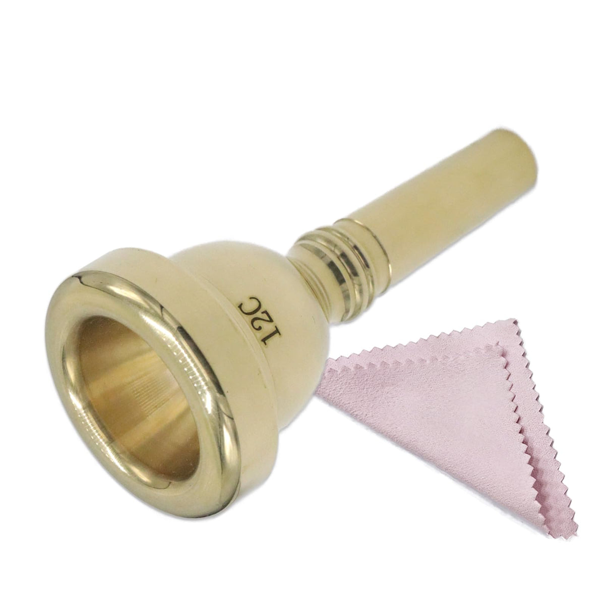 Cashbeat 12C Gold Plated Small Shank Trombone Mouthpiece, Euphonium Mouthpiece For Superior Sound, Compatible With Baritone And