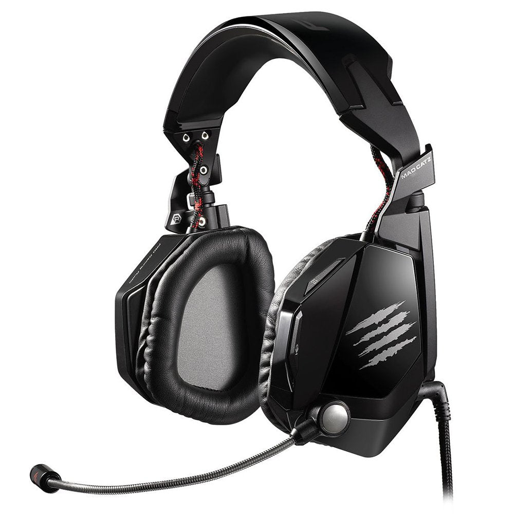 Mad Catz F.R.E.Q.5 Stereo Gaming Headset For Pc And Mac, Gloss Black