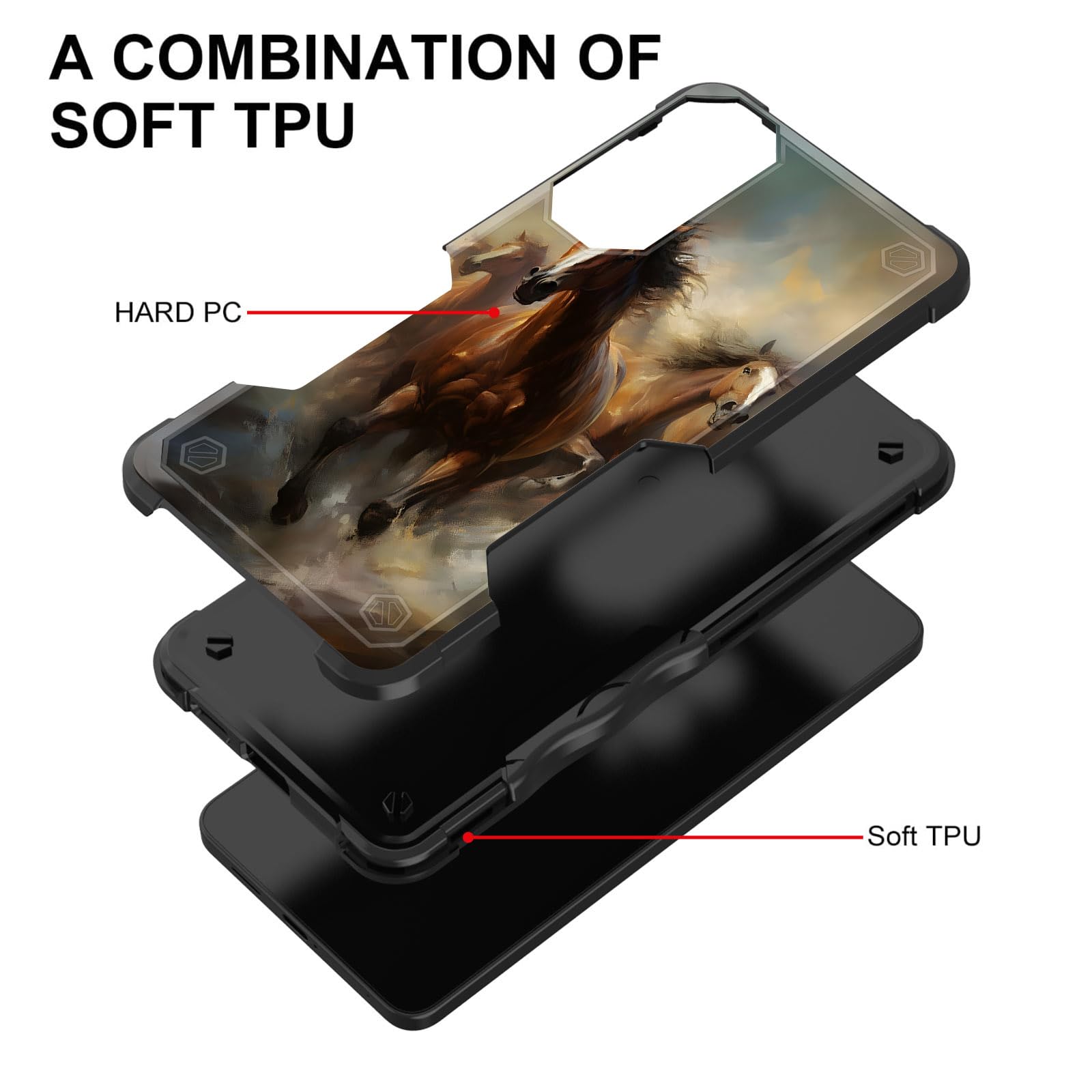 Efgwsder For Galaxy S25 Edge Case,[Dual Layer][10 Ft Military Grade Drop Protection] Heavy Duty Shockproof Case For Samsung Gala