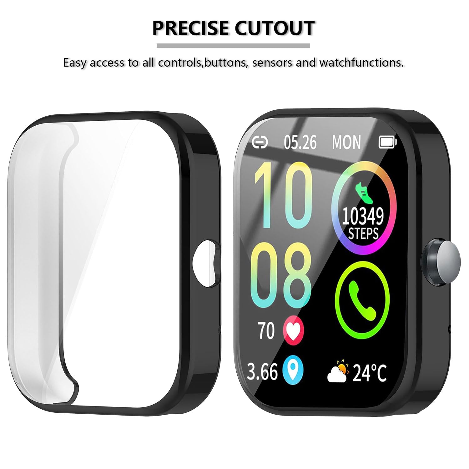 [2-Pack] Screen Protector Compatible With Zakotu Y66, Coucur Y66, Jugeman Y66, Motast Y66 Case, Soft Tpu Plated Case All-Around