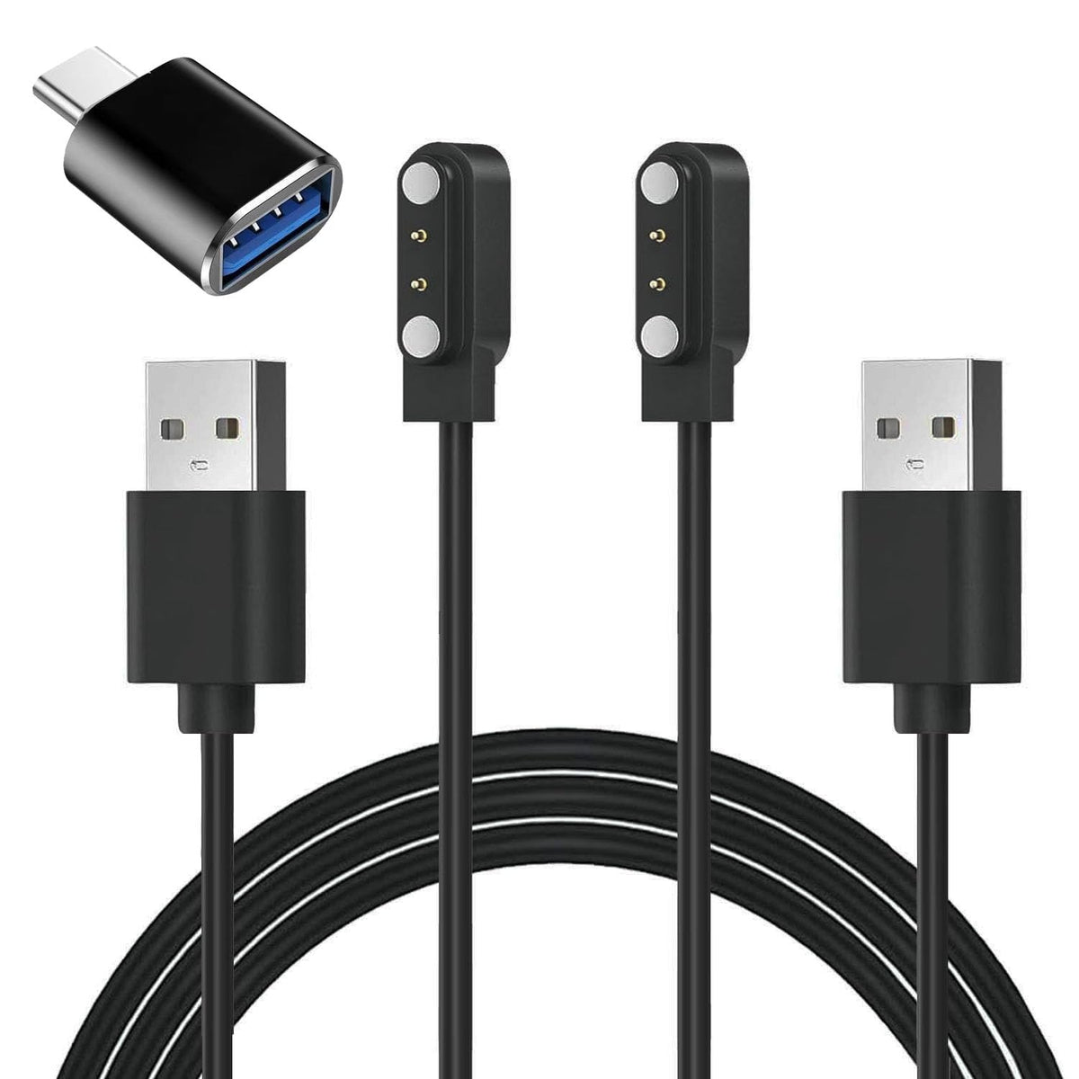 Xininyia Veryfit Smart Watch Charger, 2-Pack/3.3Ft Magnetic Charging Cable For Veryfit Smart Watch Id208, Id207, Idw13, Id208 Pl