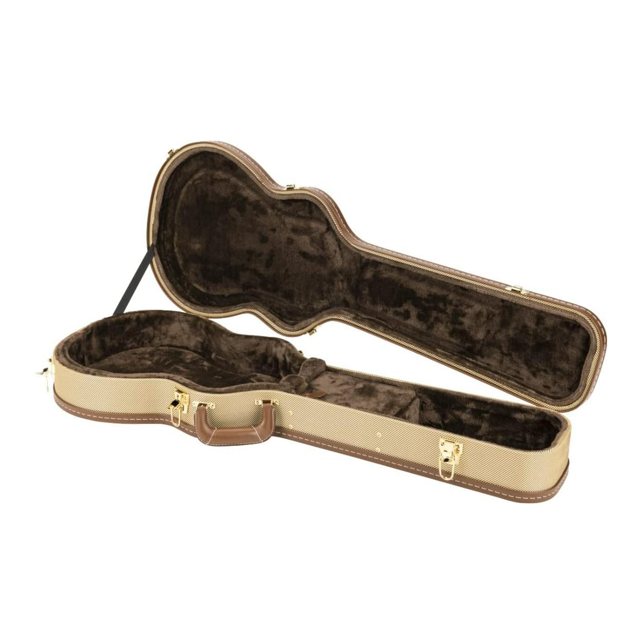 Gretsch G2655T Tweed Hard Shell Case With Center Storage Compartment And Shoulder Strap For Streamliner Electric Guitar (Brown)