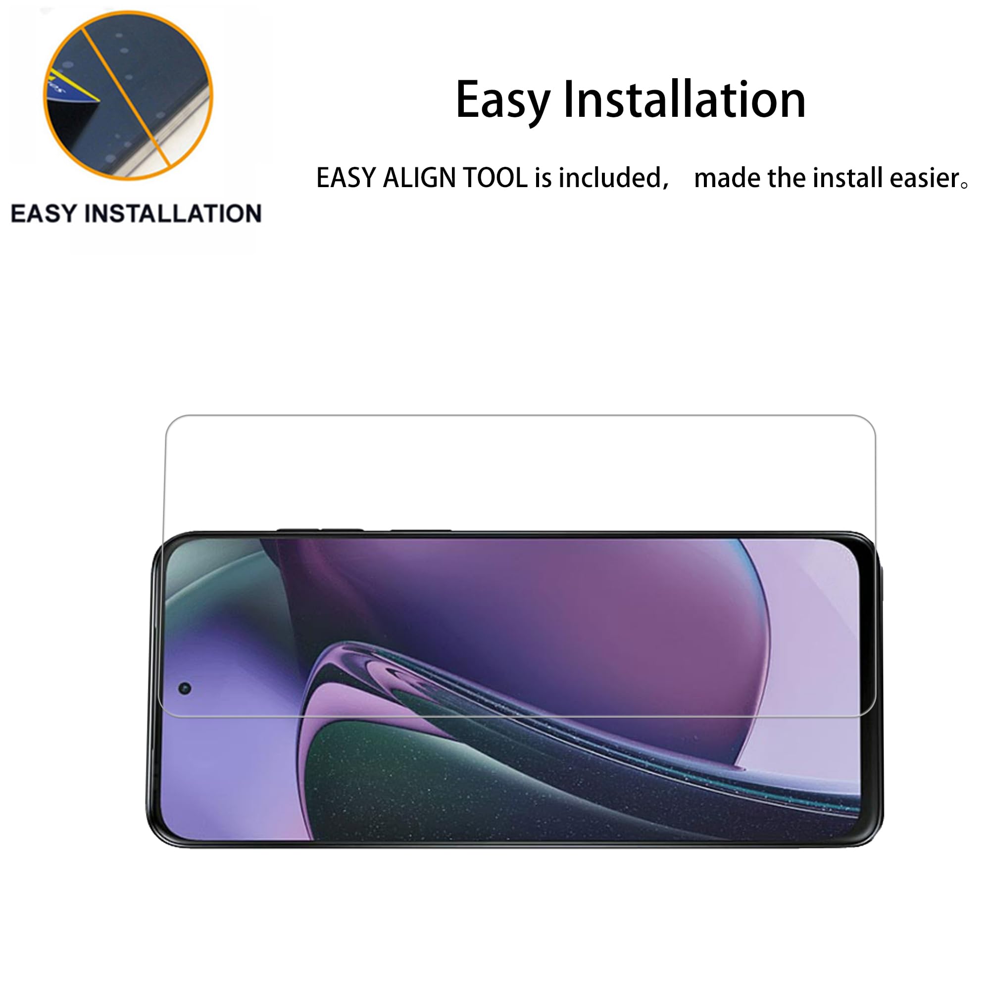 Hkkais Screen Protector For Motorola Moto G Stylus 5G 2023 Tempered Glass Film 2 Pack With Camera Lens Protector 2 Pack