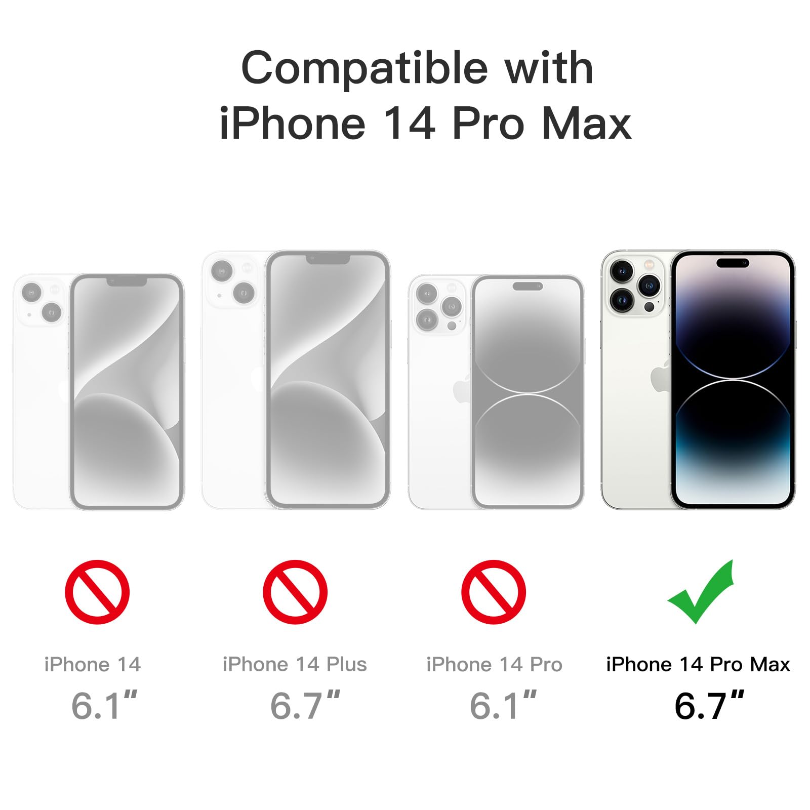 Jetech Case For Iphone 14 Pro Max 6.7 Inch, Non Yellowing Shockproof Phone Bumper Cover, Anti Scratch Clear Back (Deep Purple)