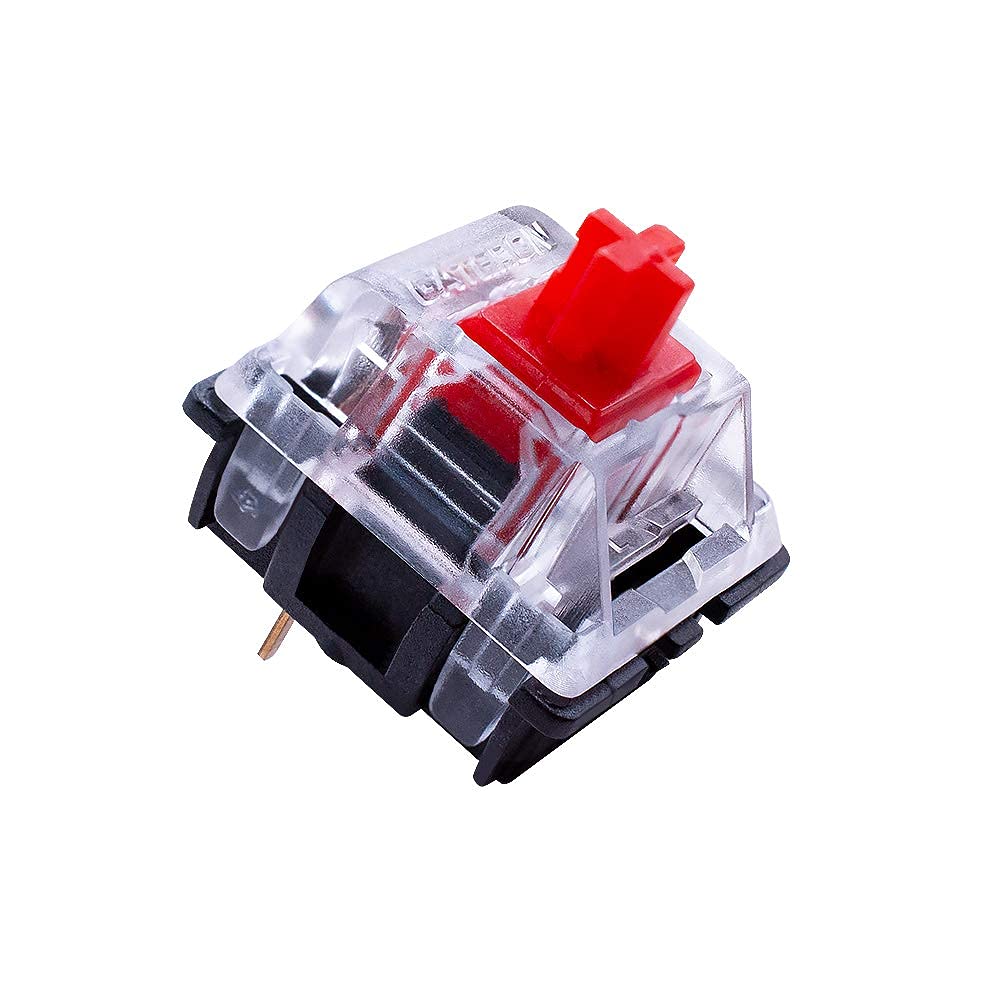 Granvela Pack 32 Gateron Ks-8 Red Switches For Mechanical Keyboards,3-Pin Black-Shell Compatible With Smd Rgb Light