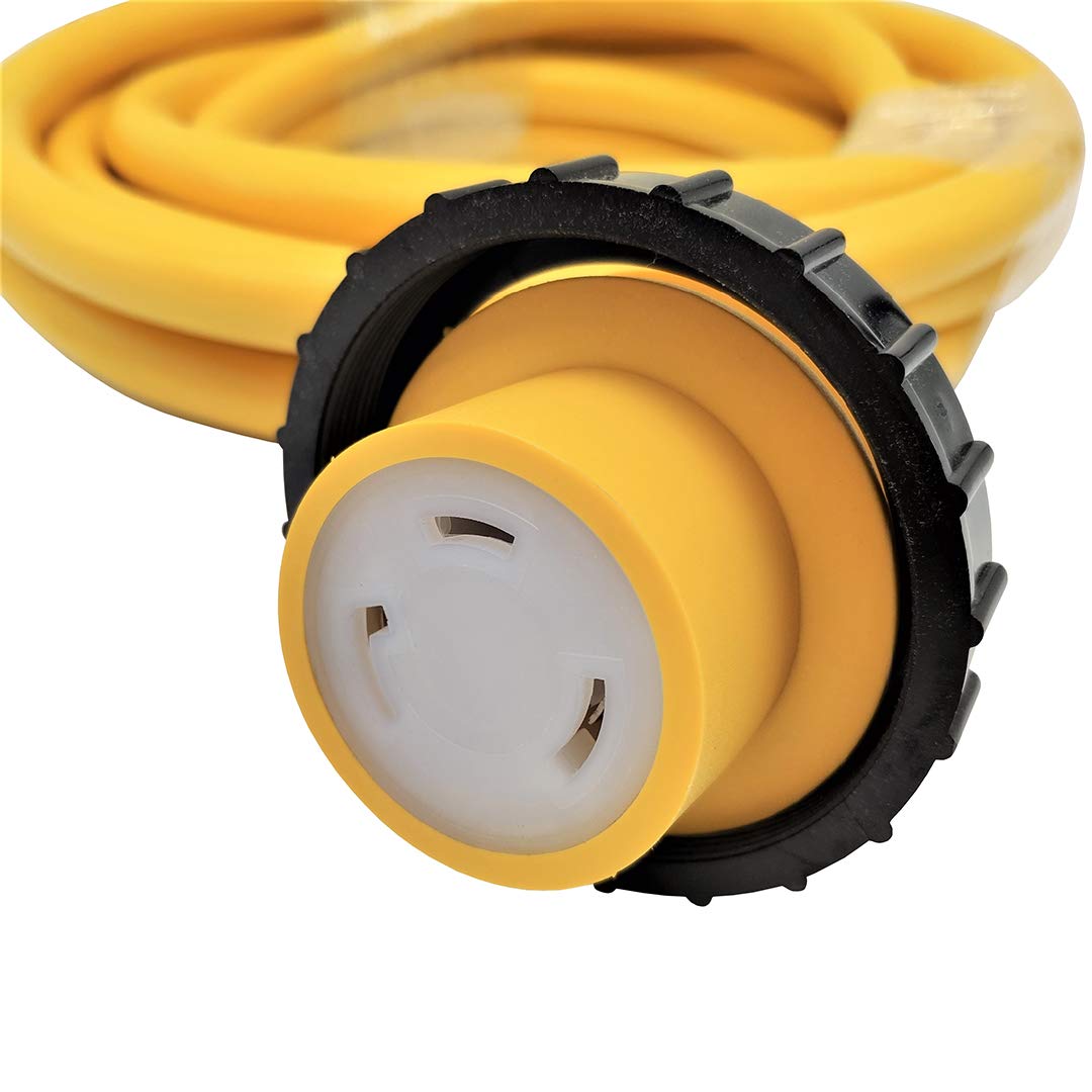 Parkworld 691968 Shore Power Adapter Cord Household 15A Male 5 15P To L5 30R Rv/Camper/Marine 30A Female With Locking Ring (16Ft