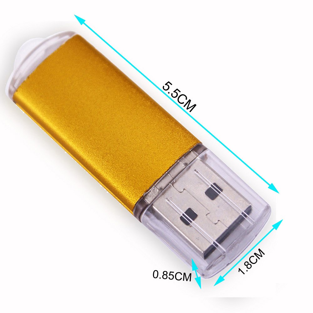Ebamaz Usb Flash Drives 2.0 Metal Key Pack Of 5 Colors (512Mb,Not Gb,Smaller Than 1Gb,Blank)