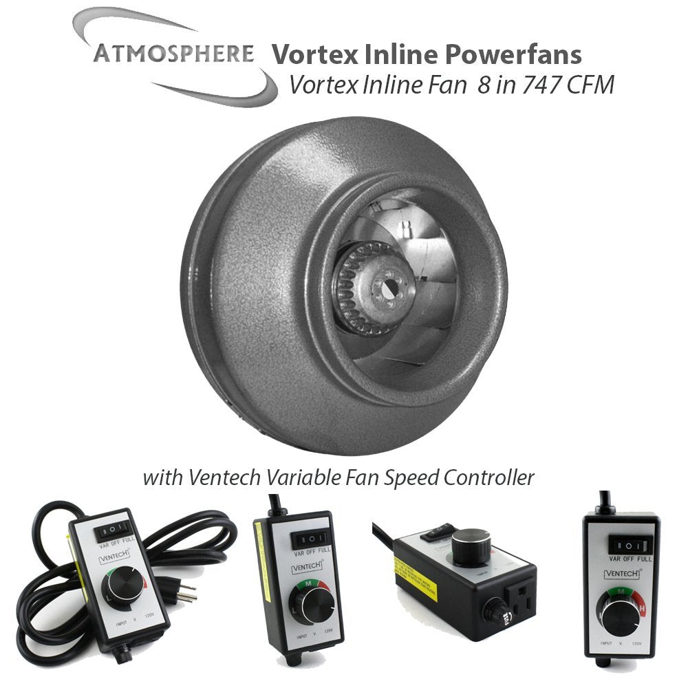 Vortex Powerfans Vtx800 Vortex 739 Cfm Powerfan, 8,Silver