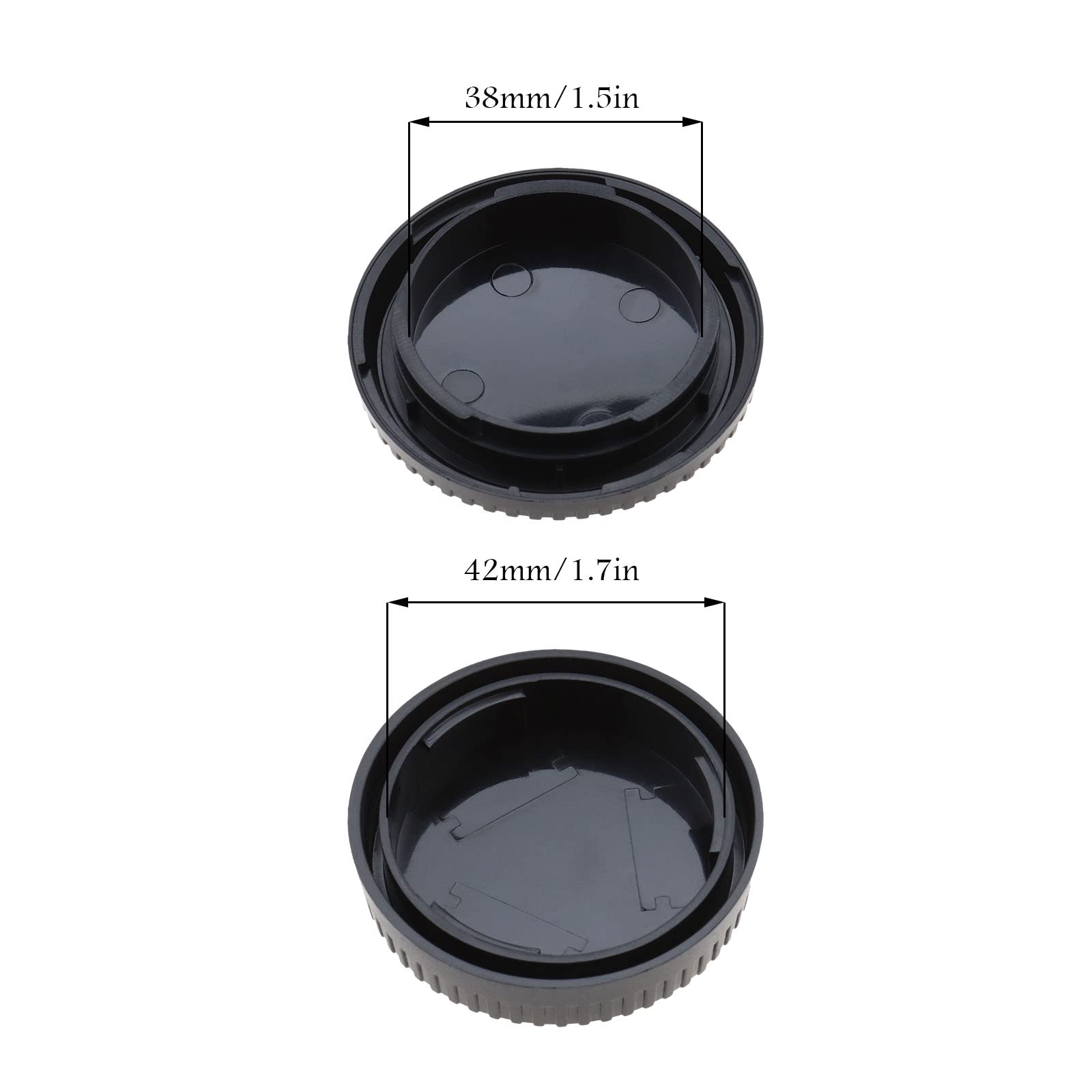 Emagtech 2 Sets Front Body Cap & Rear Lens Cap Cover Kit Compatible With Fuji X Mount Dslr Camera X T4 X T3 X T2 X T1 X T30 X T2