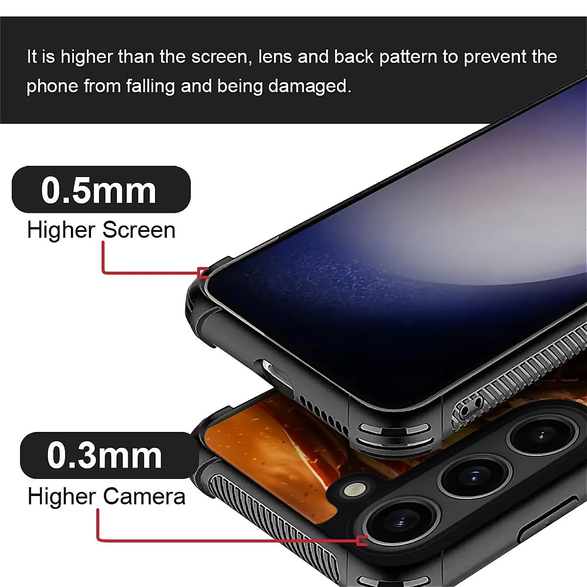 Carloca Compatible With Samsung Galaxy S23 Case, Horse American Flag Cowboy Pattern For Girl Ultra Protection Shockproof Soft Si