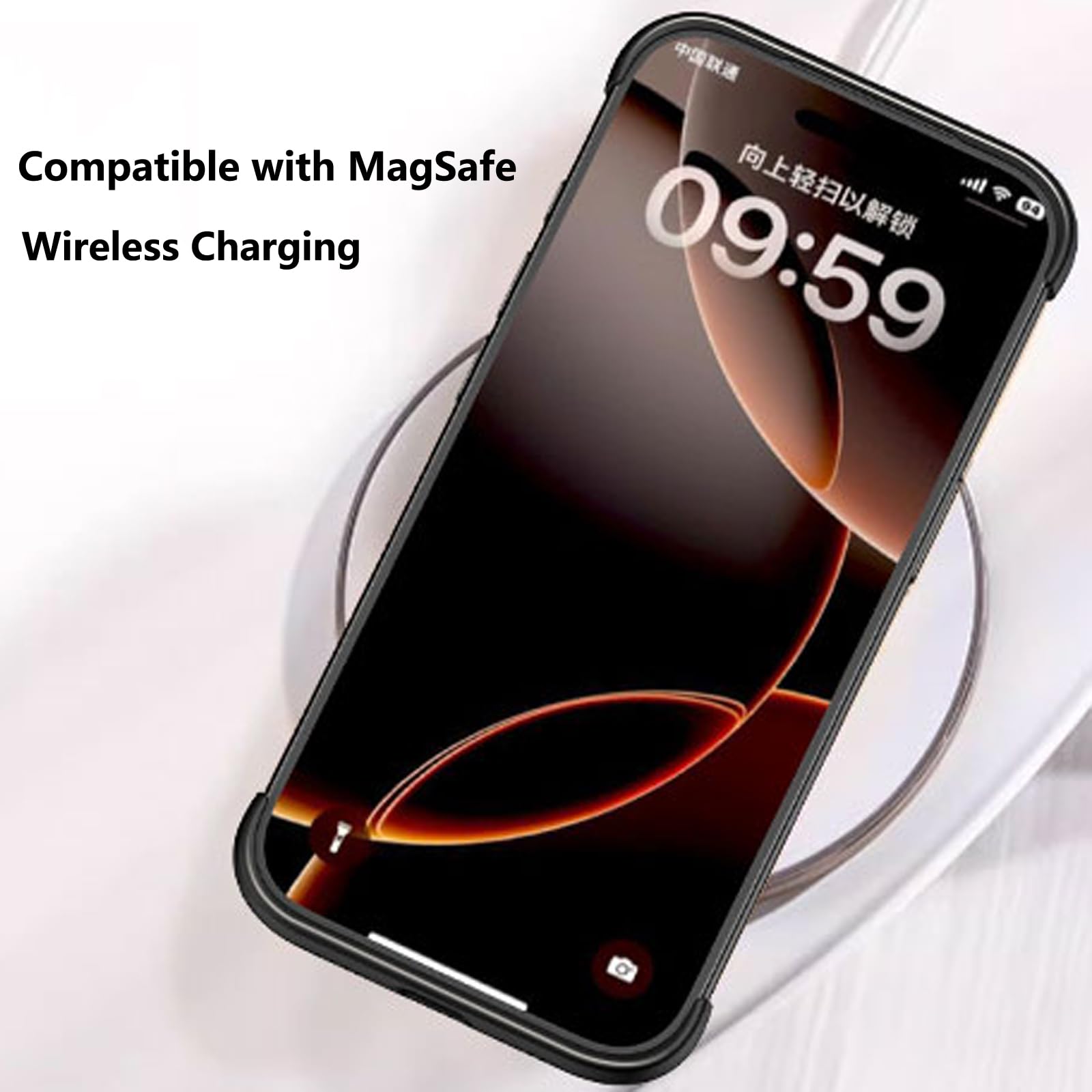 Kugew For Iphone 17 Pro Max Frameless Bumper Case With Camera Lens Protector, Compatible With Magsafe, Minimalist Slim Fit No Ba