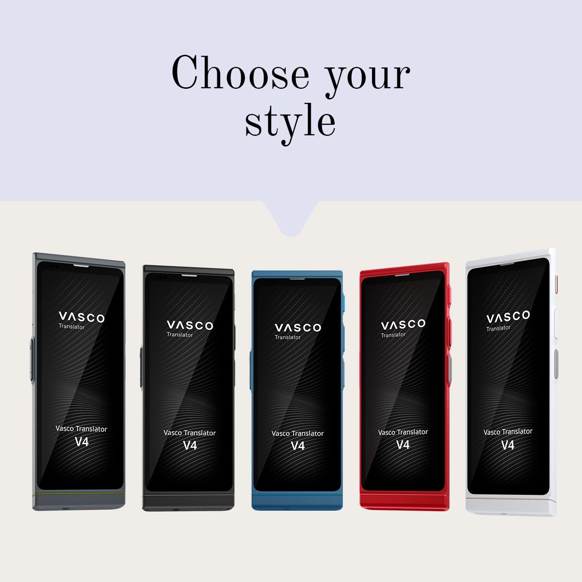 Vasco V4 Language Translator Device | 108 Languages | Free Lifetime Internet In Almost 200 Countries | Pearl White