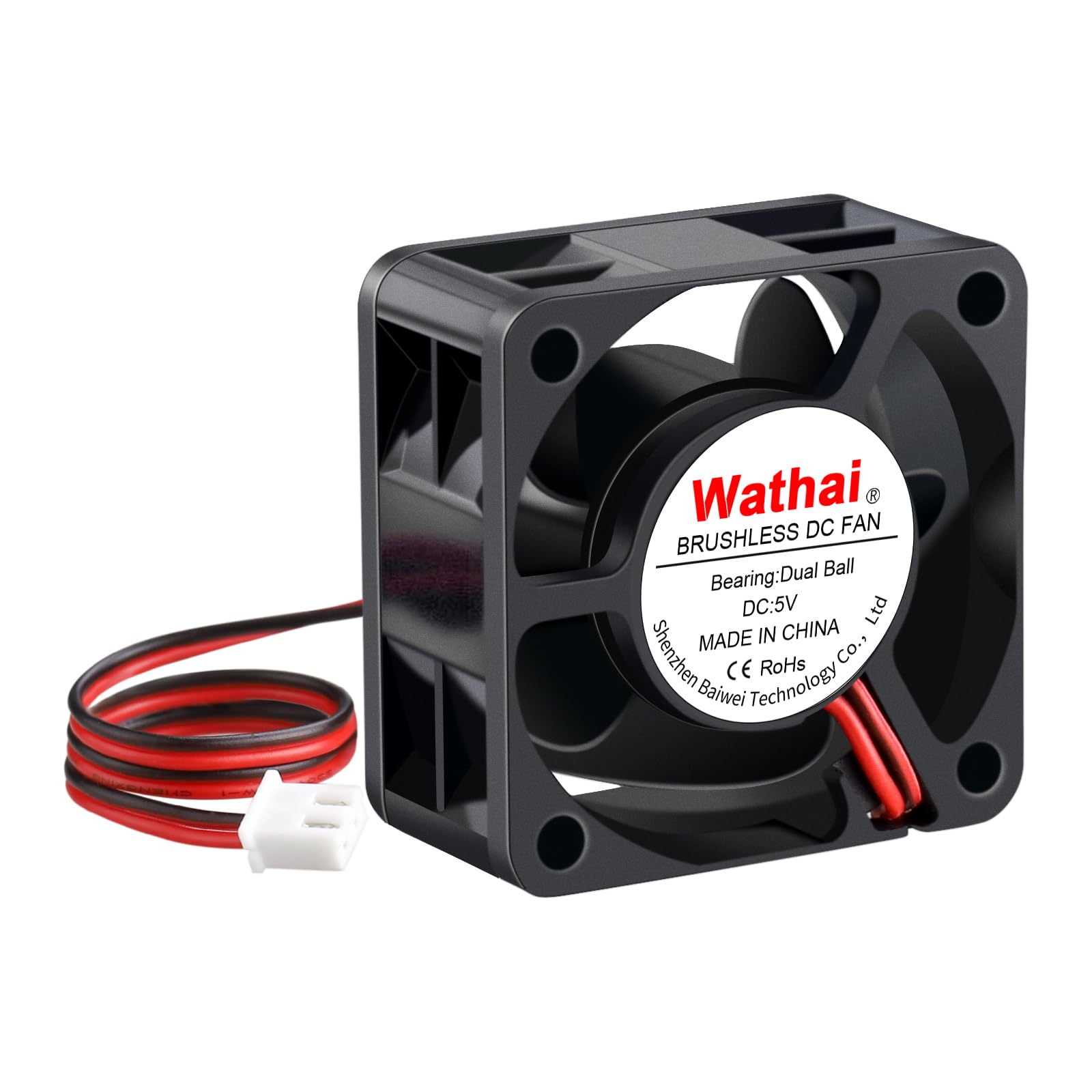 Wathai 40mm x 20mm 5V Case Fan Dual Ball 2Pin DC Brushless Cooling Fan