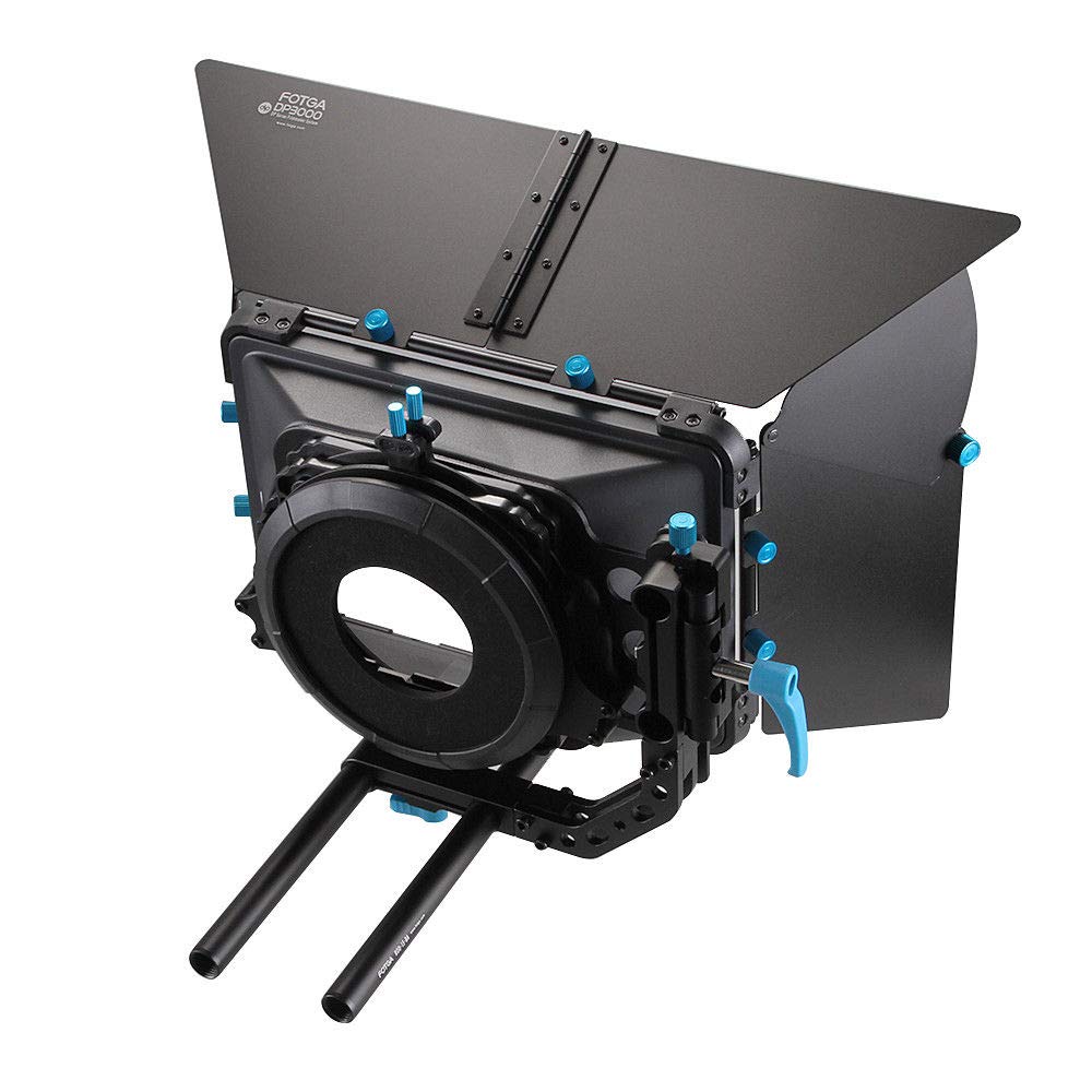 Fotga DP3000 M3 4x4 Swing-Away Matte Box for 15mm Rail Follow Focus Rig DSLR Mirrorless Camera EOS R EOS-1D X 5D 5DS 6D 7D II II