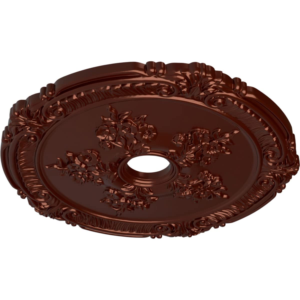 Ekena Millwork Cm26Atacs Attica With Rose Ceiling Medallion, 26''Od X 3 3/4''Id X 1 1/2''P, Hand Painted Antique Copper
