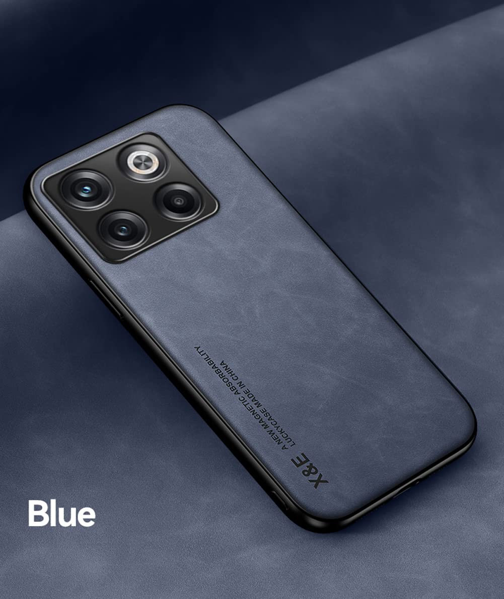 Kepuch Silklike Case For Oneplus 10T/Ace Pro   Cover Bumper Built In Metal Plate For Oneplus 10T/Ace Pro   Blue