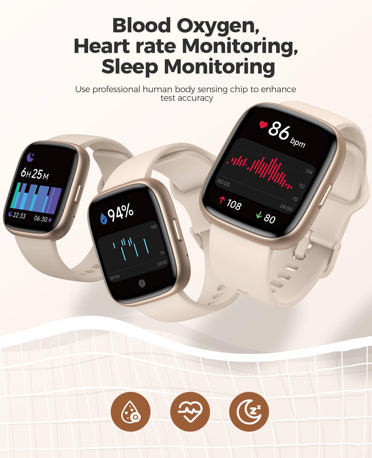 2024 Smart Watches For Women, Ip68 Waterproof, Alexa Built In 1.83' Hd Diy Dial With Heart Rate, Blood Oxygen, Sleep, 100 Sport