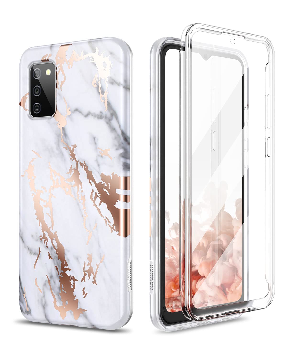 Suritch For Samsung Galaxy A02S Case, Built In Screen Protector Phone Case For Galaxy A02S, Full Body Rugged Protective Shockpro