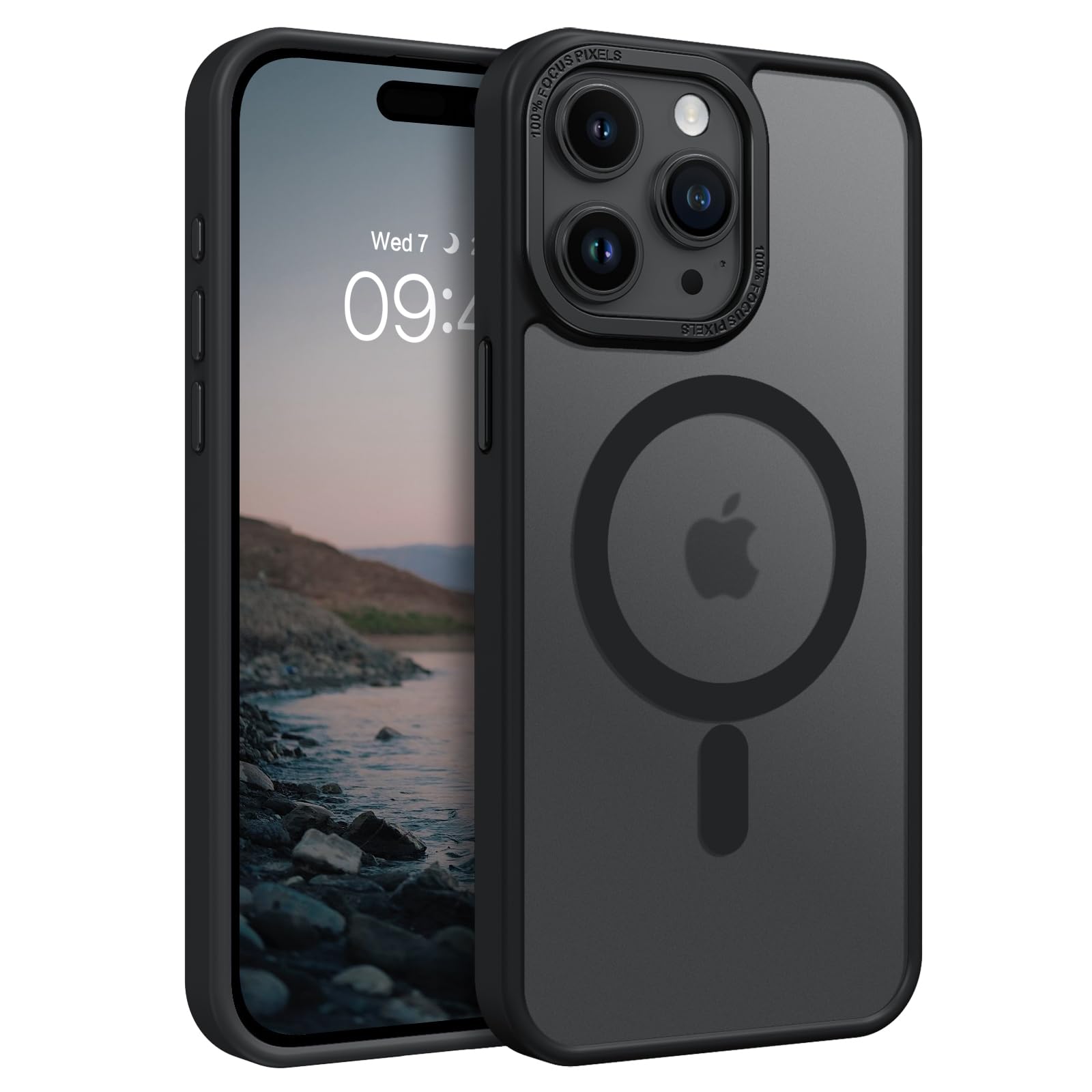 Bentoben For Iphone 15 Pro Max Case,[Compatible With Magsafe] Iphone 15 Pro Max Magnetic Phone Case Translucent Matte Shockproof