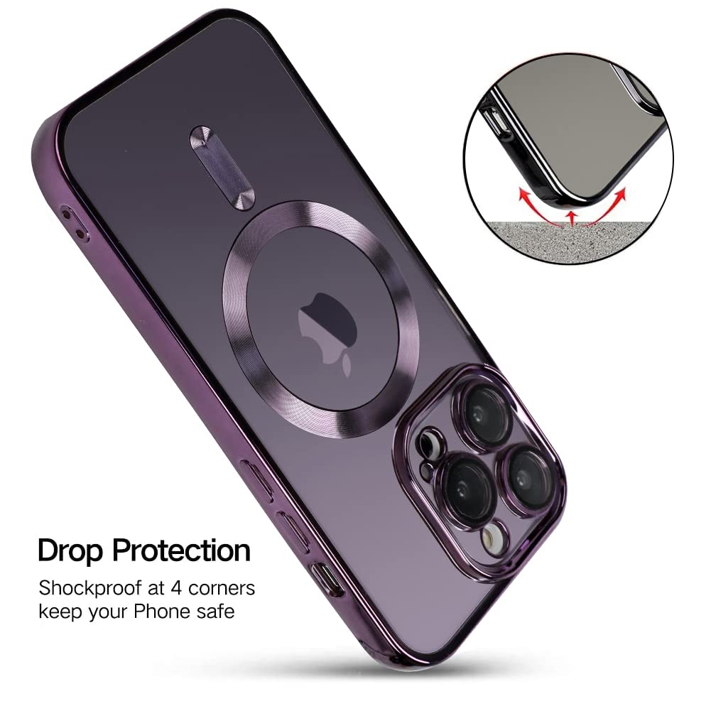 Ook Phone Case Made For Iphone 14 Pro Max (6.7 Inch) With Camera Lens Protector (Compatible With Magsafe) Anti Scratch Shockproo