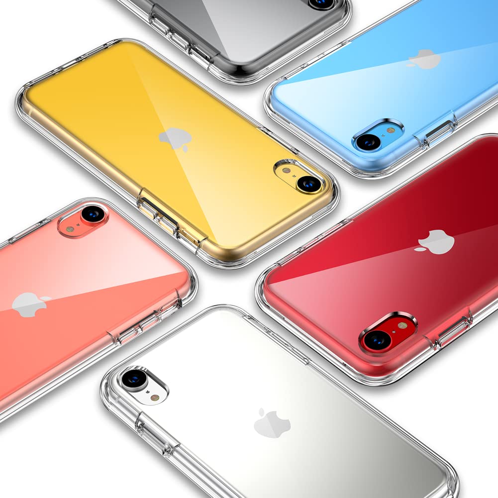 Coolqo Compatible For Iphone Xr Case, With [2 X Tempered Glass Screen Protector] Clear 360 Full Body Coverage Hard Pc+Soft Silic